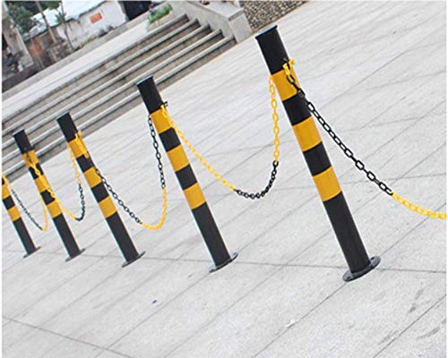 Foldable Parking Locks & Safety Bollards - Heavy Duty Crash Barriers with Reflective Warning Columns for Driveways, Garages & Roadways | Perfect for Parking Lots, Construction Zones & Traffic Control