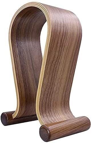 Premium Wooden Headphone Stand Holder - Universal Gaming & Studio Headset Stand with Non-Slip Base, Desktop Headphone Rack for Sony, Bose, Beats (Walnut) - Perfect for Home Office, Gaming Setup & Workspace Organization