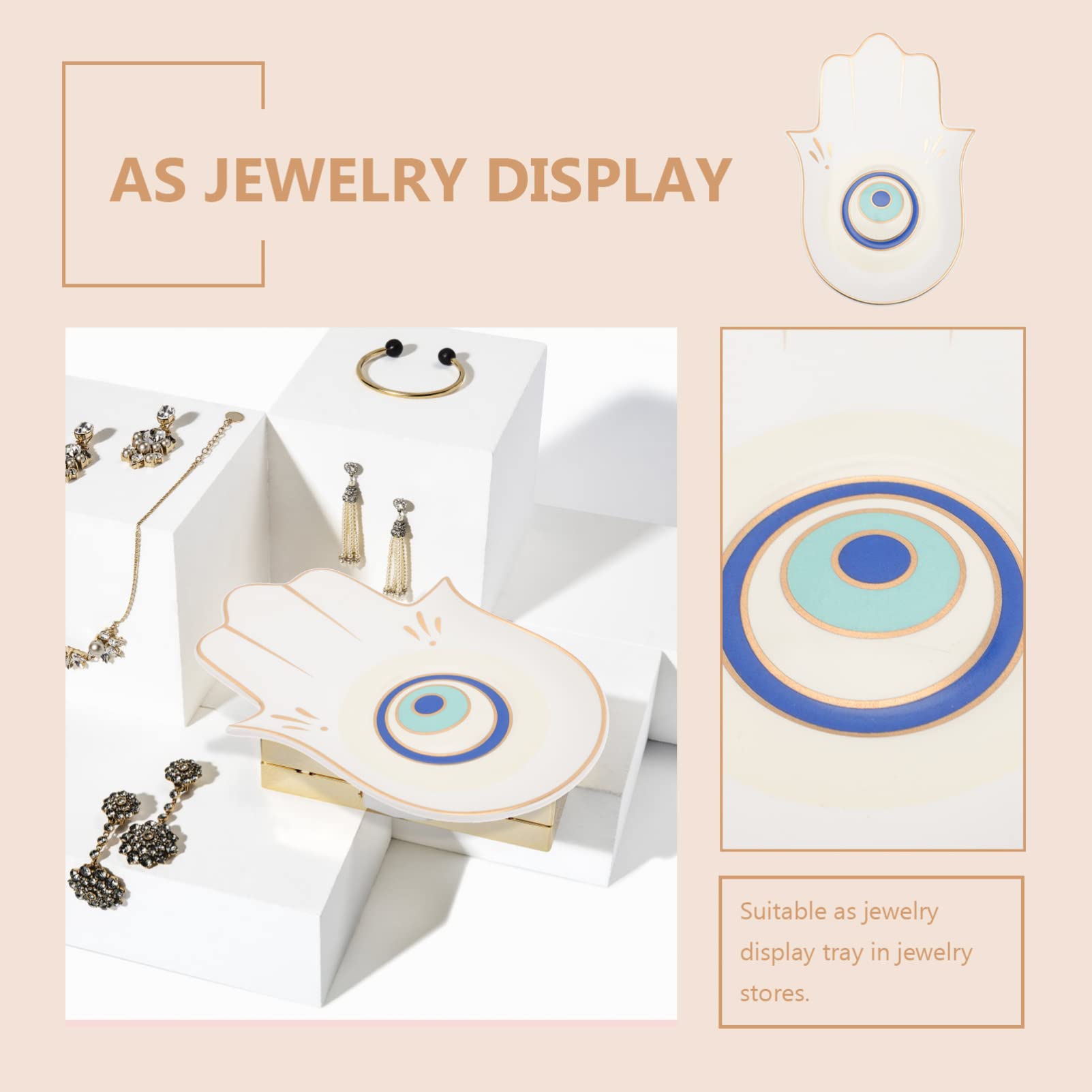 Unique Jewelry Tray Organizer - Elegant Storage Plate for Rings, Necklaces & Trinkets | Decorative Dresser Decor for Bedroom, Bathroom & Vanity Display
