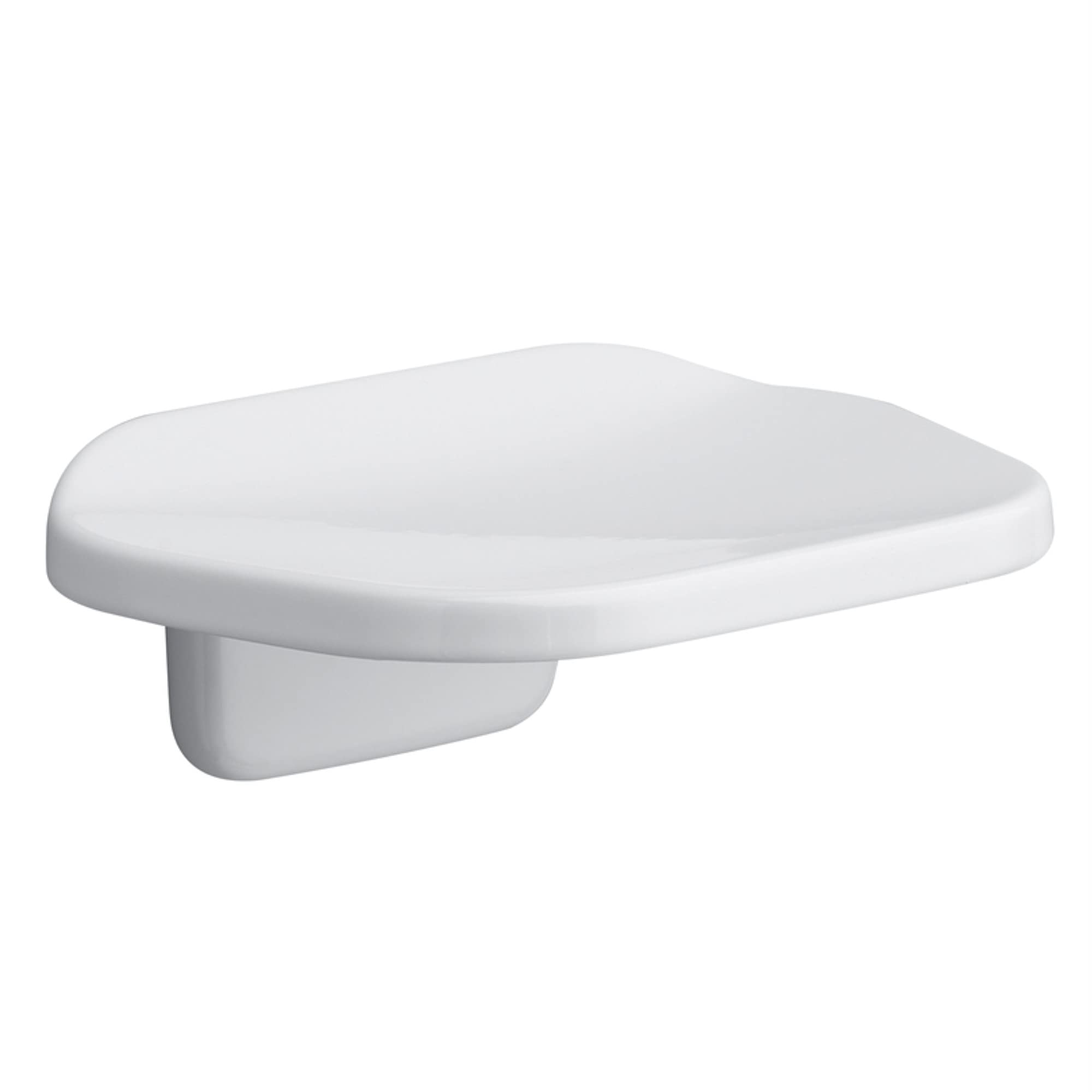White Soap Dish with Drainer - Non-Slip Bathroom Soap Holder for Shower, Sink, and Countertop Organization