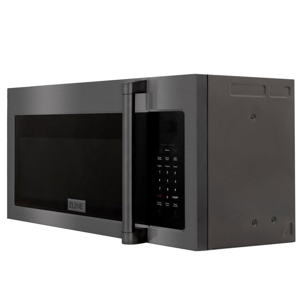 ZLINE 30-inch Black Stainless Steel Kitchen Package - Dual Fuel Range & Over-the-Range Microwave (3KPR RABOTRH30) | Premium Appliance Bundle for Modern Kitchens | Perfect for Home Renovations & Chef-Inspired Cooking Spaces
