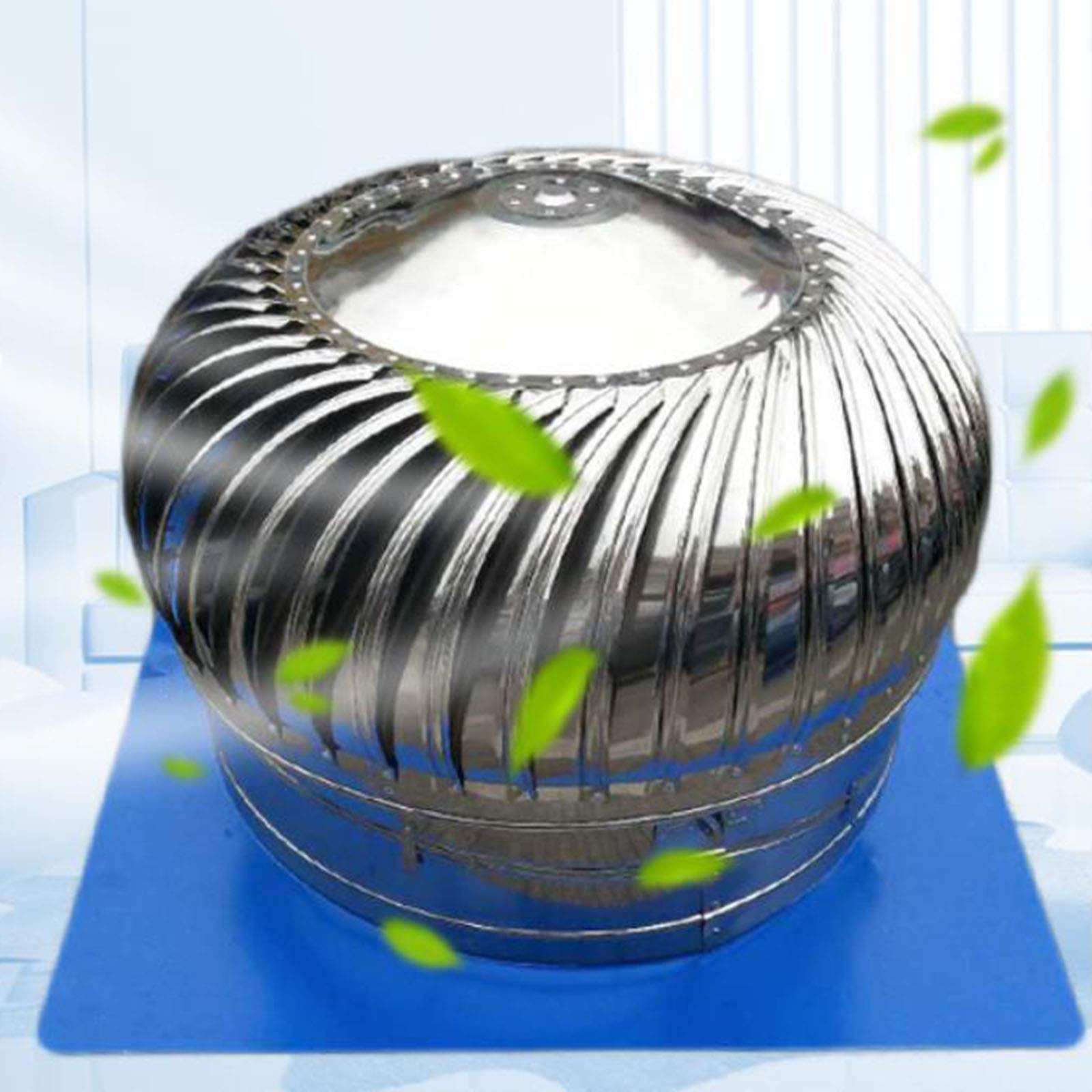 304 Stainless Steel Rotating Chimney Cowl Cap - 160mm Spherical Rainproof Exhaust Pipe for Factory Roof & Farm Ventilation | Durable Weatherproof Industrial Air Outlet Solution