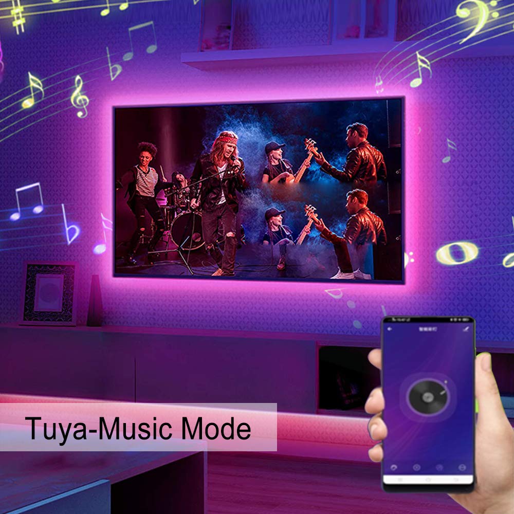 XUNATA 62ft/19m LED Strip Lights RGB Color Changing, WiFi Smart Dimmable Waterproof 5050 60 LED/m Light Strip with 1500W Controller - Works with Alexa, Google Home, iOS & Android - Perfect for Bedroom, Kitchen, Party & Home Theater Lighting