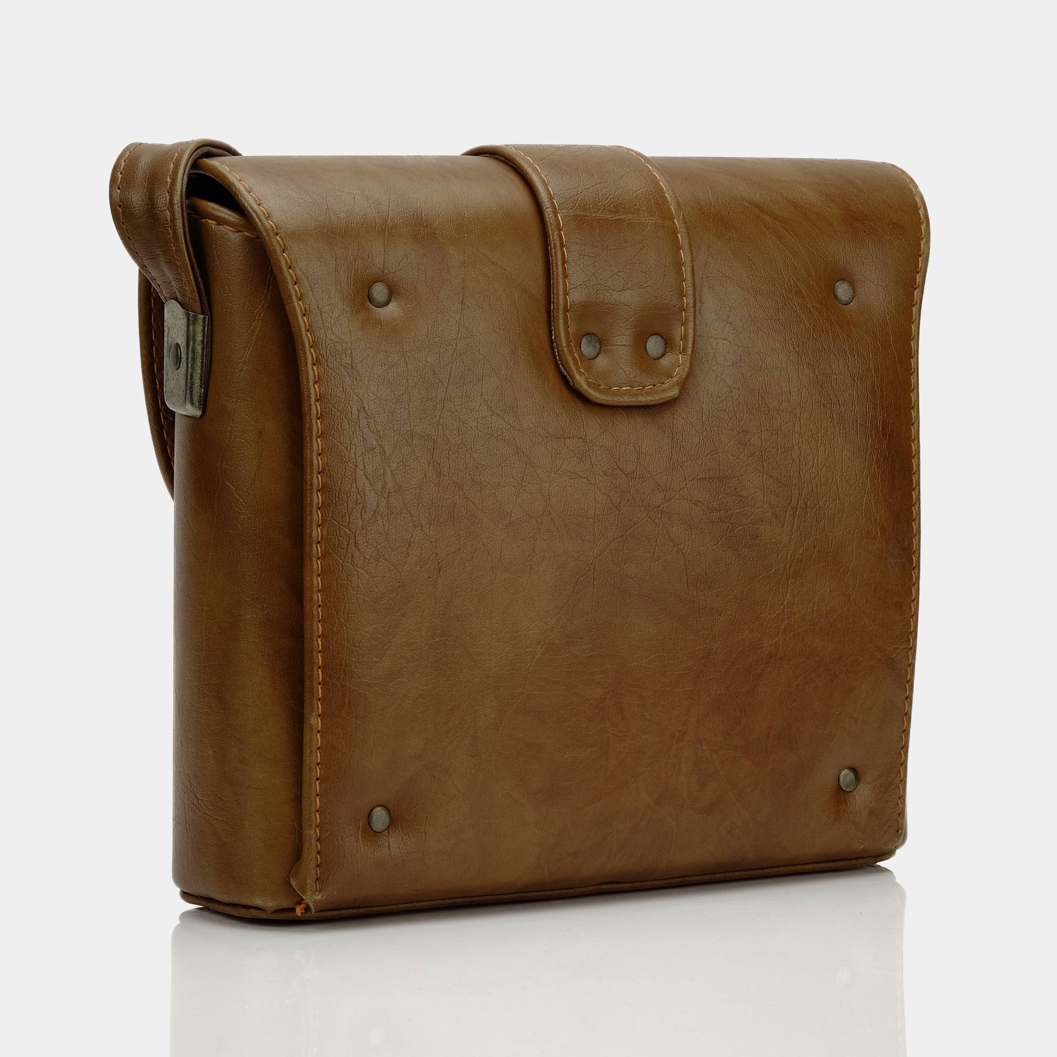 Brown Faux Leather Instant Camera Case - Foldable Protective Cover for Fujifilm Instax Mini 9/11/40, Polaroid & Vintage Cameras - Perfect for Travel, Parties & Photo Walks