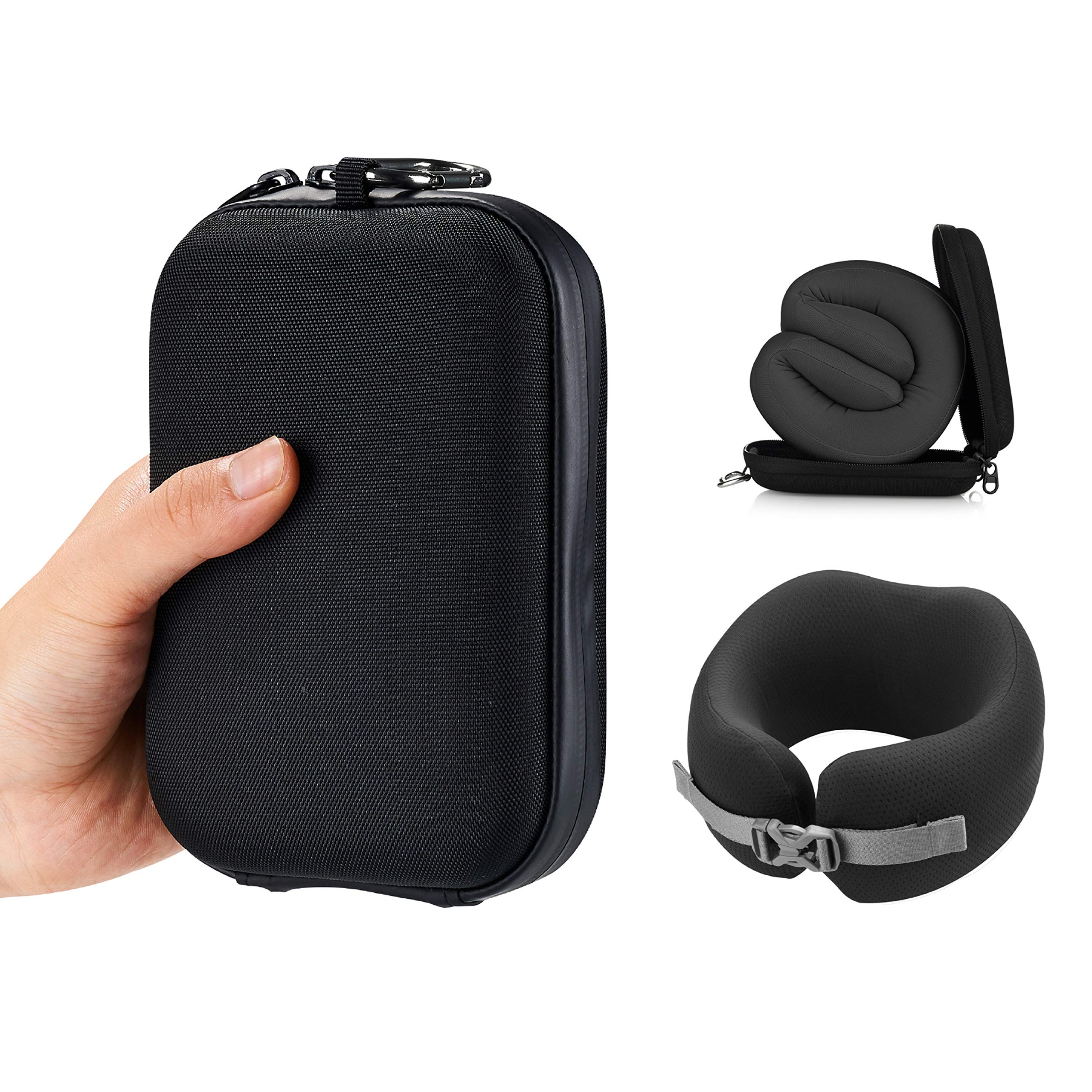 Memory Foam Travel Neck Pillow - Ultra Soft & Supportive for Airplane, Car, Office & Home Use - Ergonomic Design for Maximum Comfort