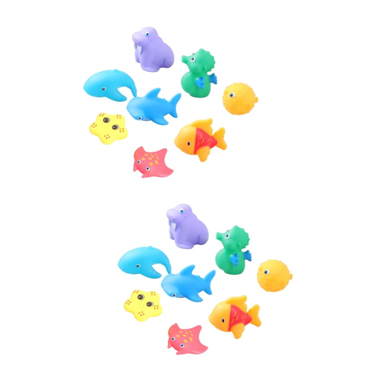 KICHOUSE 16 Pcs Bath Toys Set - Squeaky Rubber Duck & Animal Bath Time Toys for Toddlers | Fun Bathtub Playtime for Babies & Kids