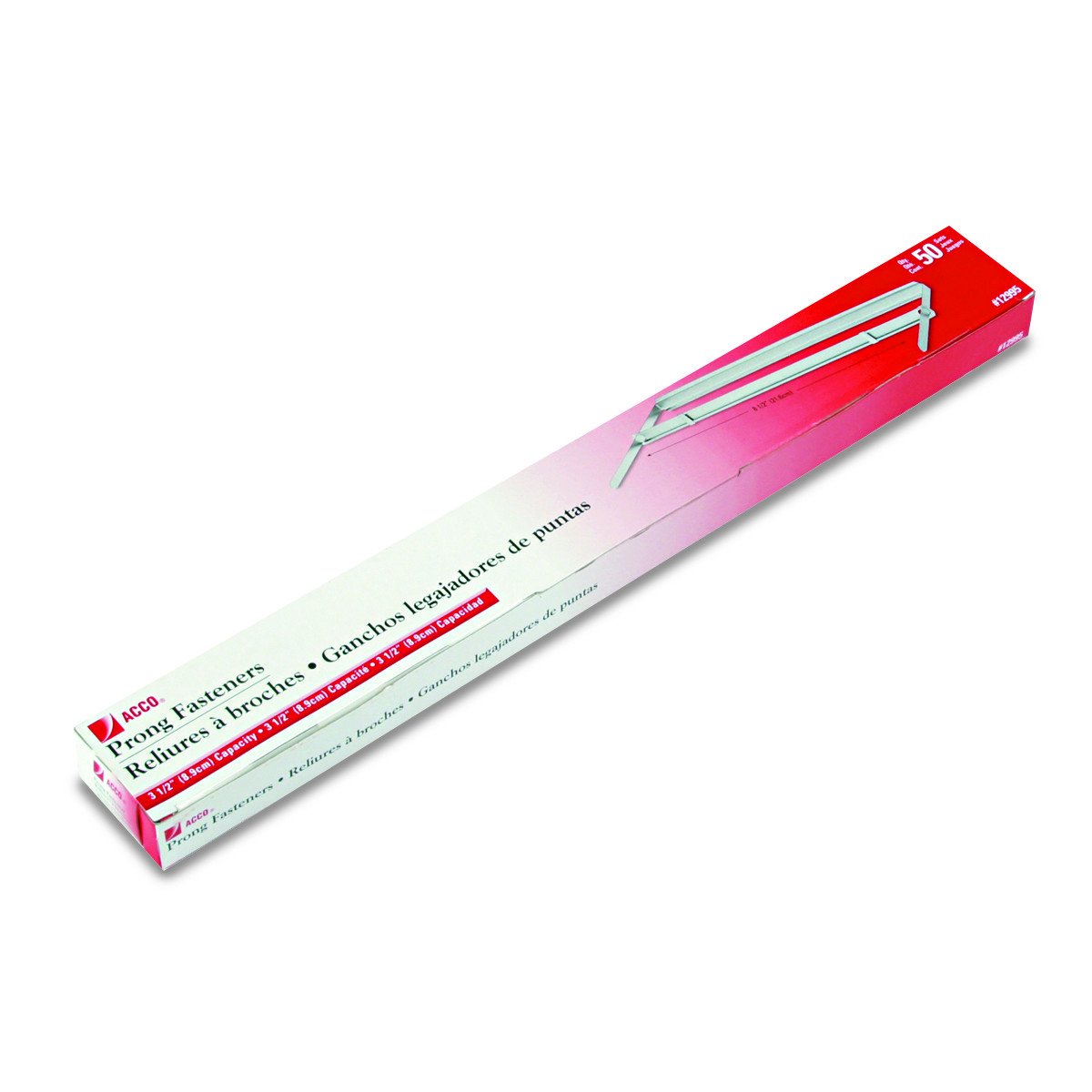 ACCO 2-Piece Silver Paper Fasteners - 50 Fasteners per Box (12995) for Office Documents, School Projects, and Crafting