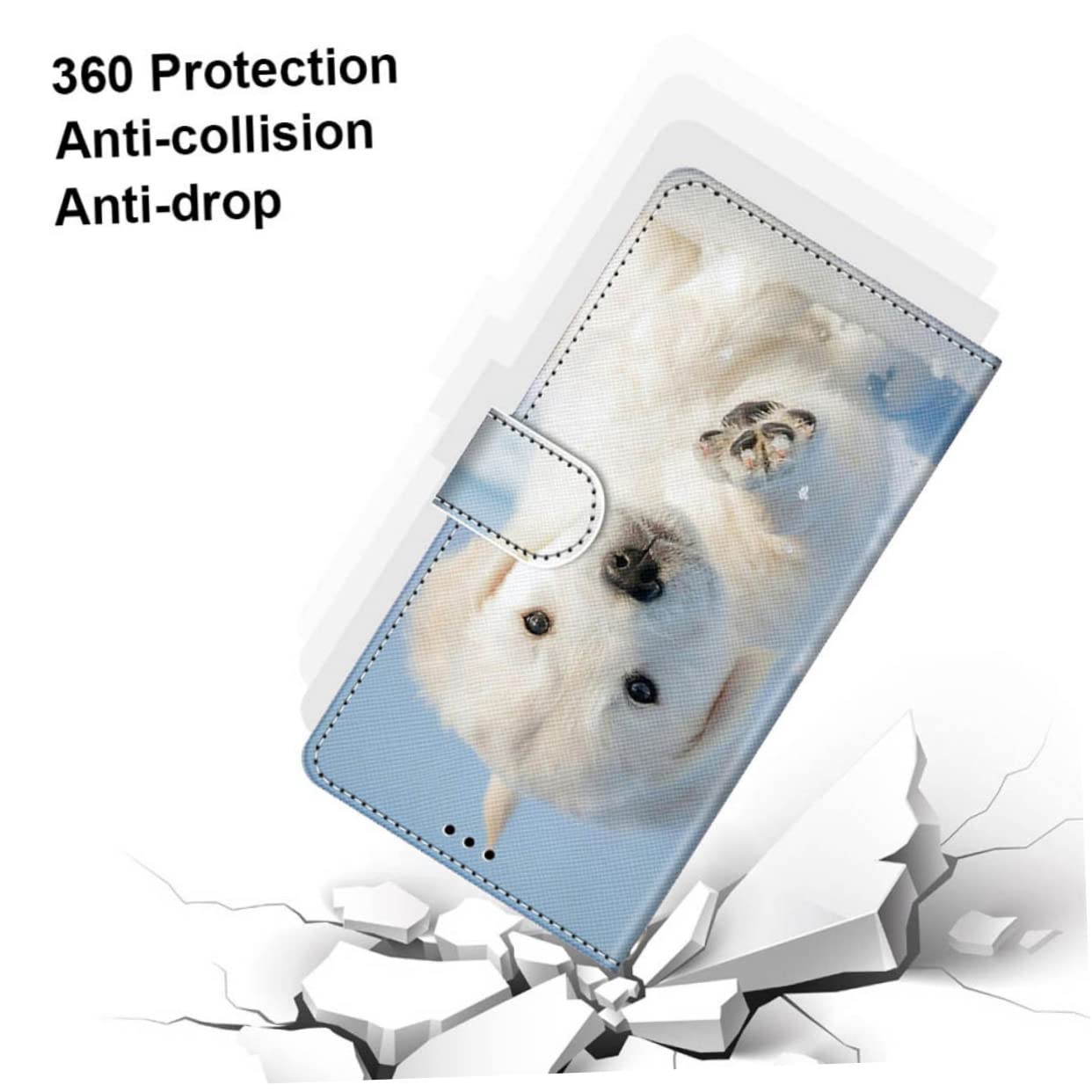 Homoyoyo Painted Wallet Phone Case - Stylish Protective Cover for Smartphones, Durable Mobile Phone Accessories, Perfect for Everyday Use and Travel