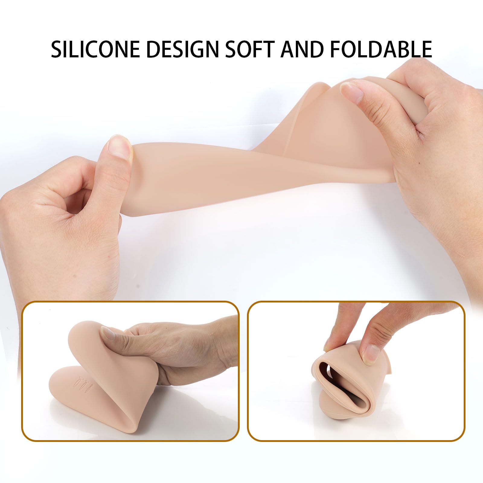 Travel Makeup Brush Holder - Large Capacity Silicone Case with Magnetic Closure for On-the-Go Beauty