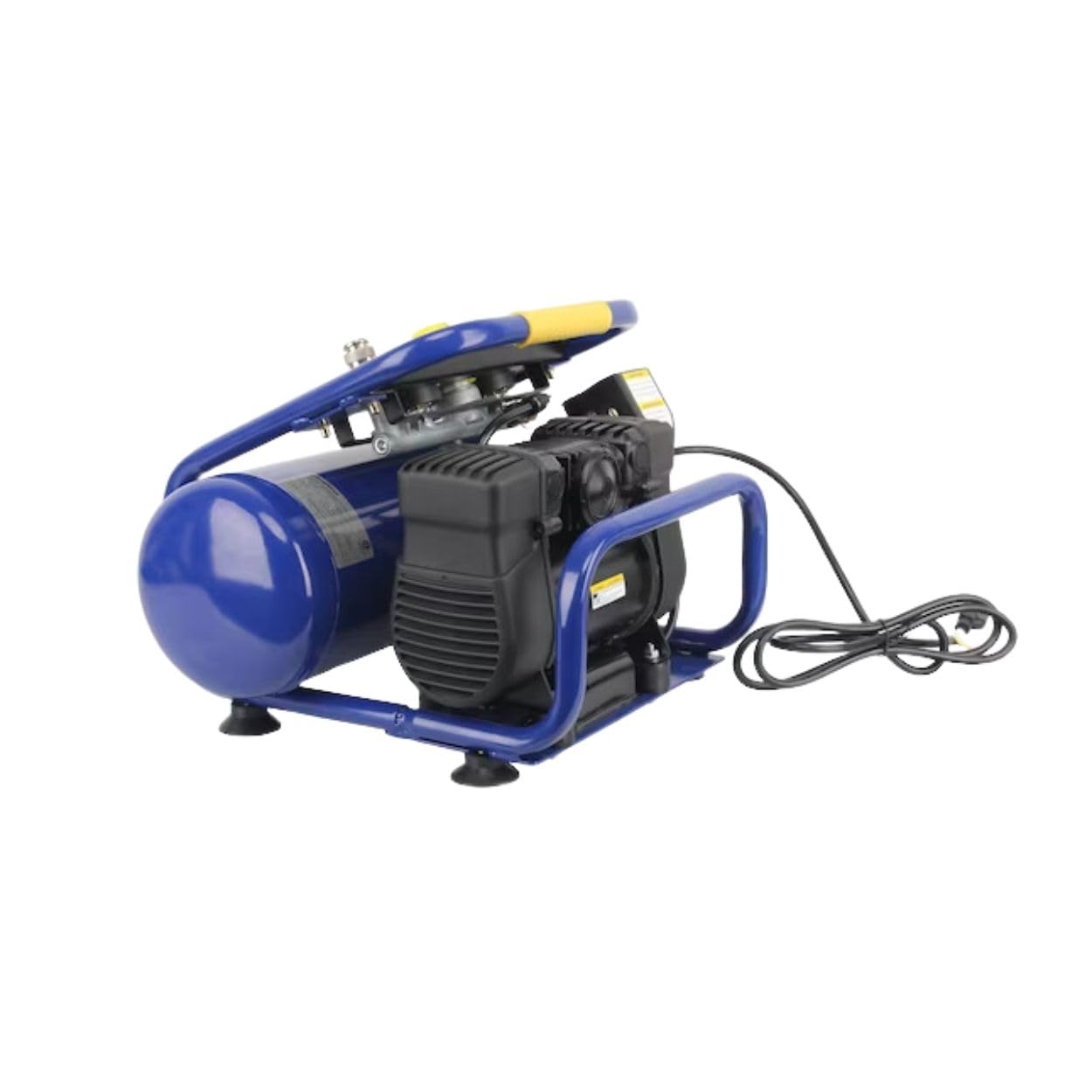 2 Gallon Portable Air Compressor - 125 PSI, 0.5 HP Oil-Free Pump, Ultra Quiet 58 dB - Roll Cage Design for Home Garage, DIY Projects & Inflating Tires, Balls, Pool Toys