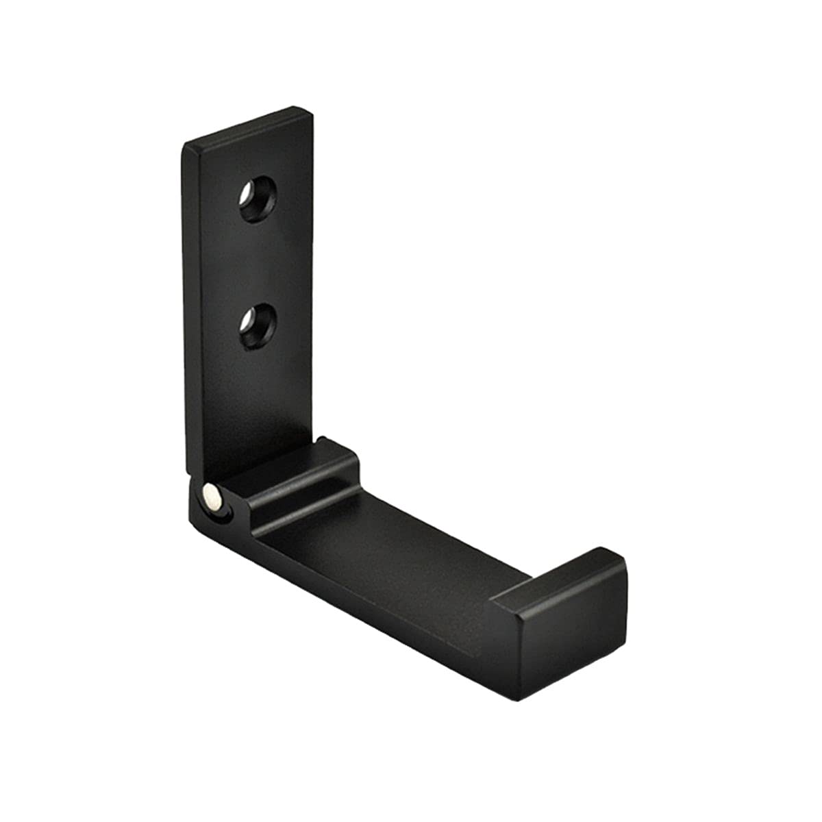 Aluminum Alloy Foldable Wall Hook - Heavy Duty Coat Rack, Towel Hanger for Bathroom, Bedroom & Closet Organization - Space Saving Black Wall Mounted Hooks for Jackets, Robes & Accessories