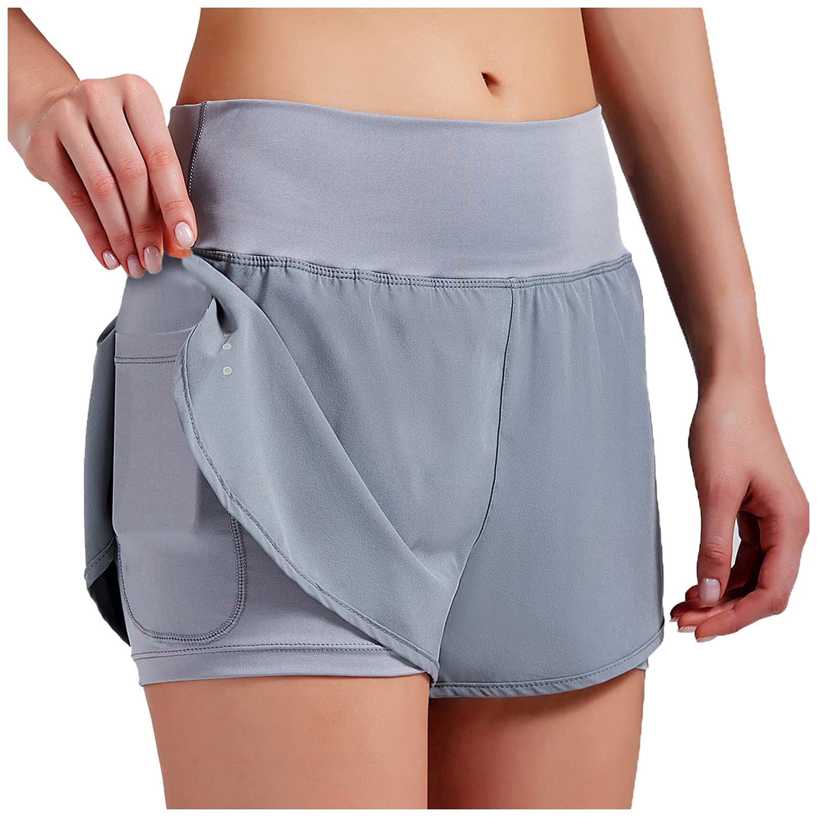Zerlibeaful Women's Athletic Tennis Shorts - Quick-Dry Fitness & Yoga Shorts with Pockets for Summer Sports | Perfect for Tennis, Gym Workouts & Outdoor Activities