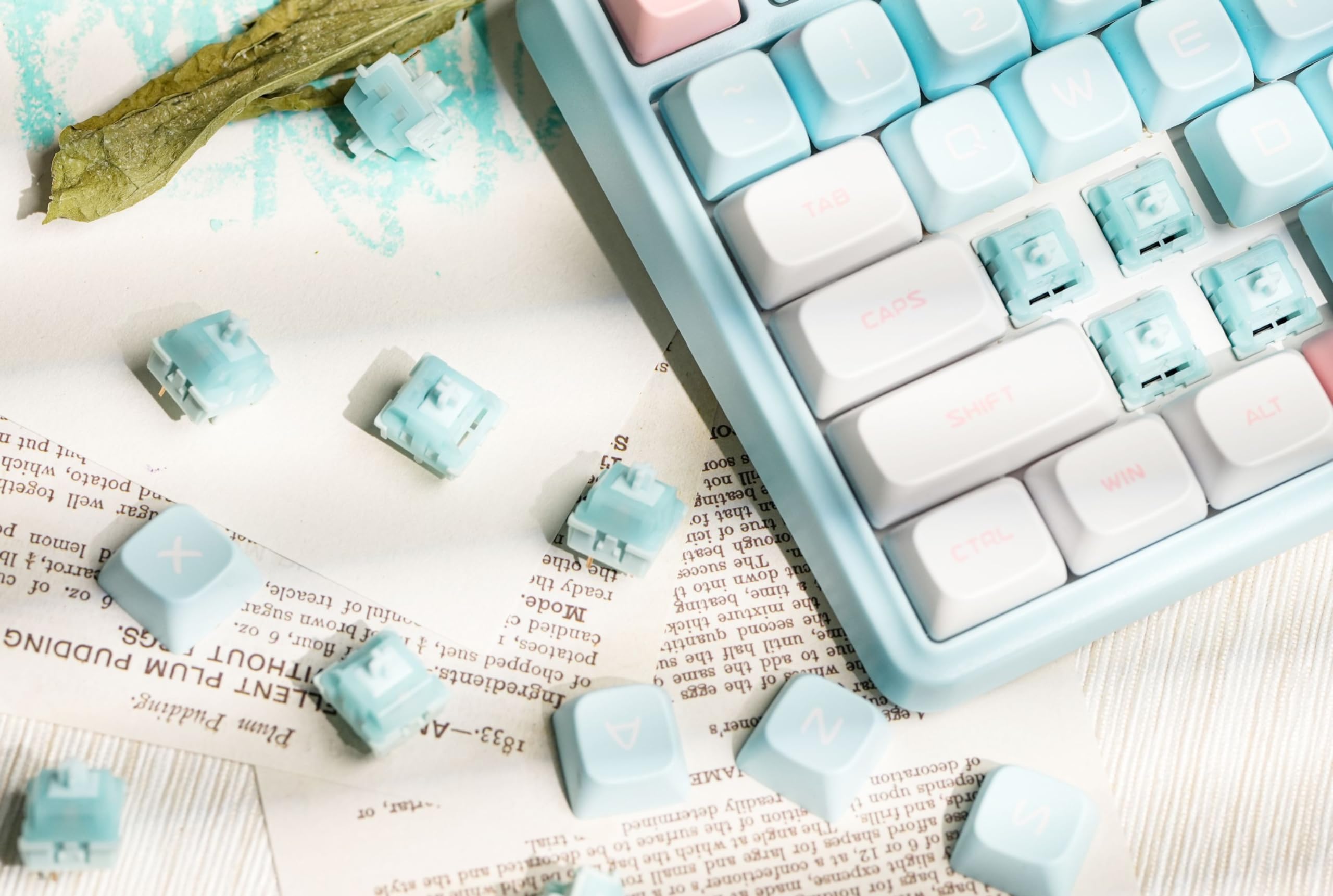 EPOMAKER KTT Baby Series 45-Piece Mechanical Keyboard Switches Set - 5-Pin Tactile Gaming Switches (Blue) for Custom Keyboard Builds & DIY Projects - Perfect for Gamers, Typists & Mechanical Keyboard Enthusiasts