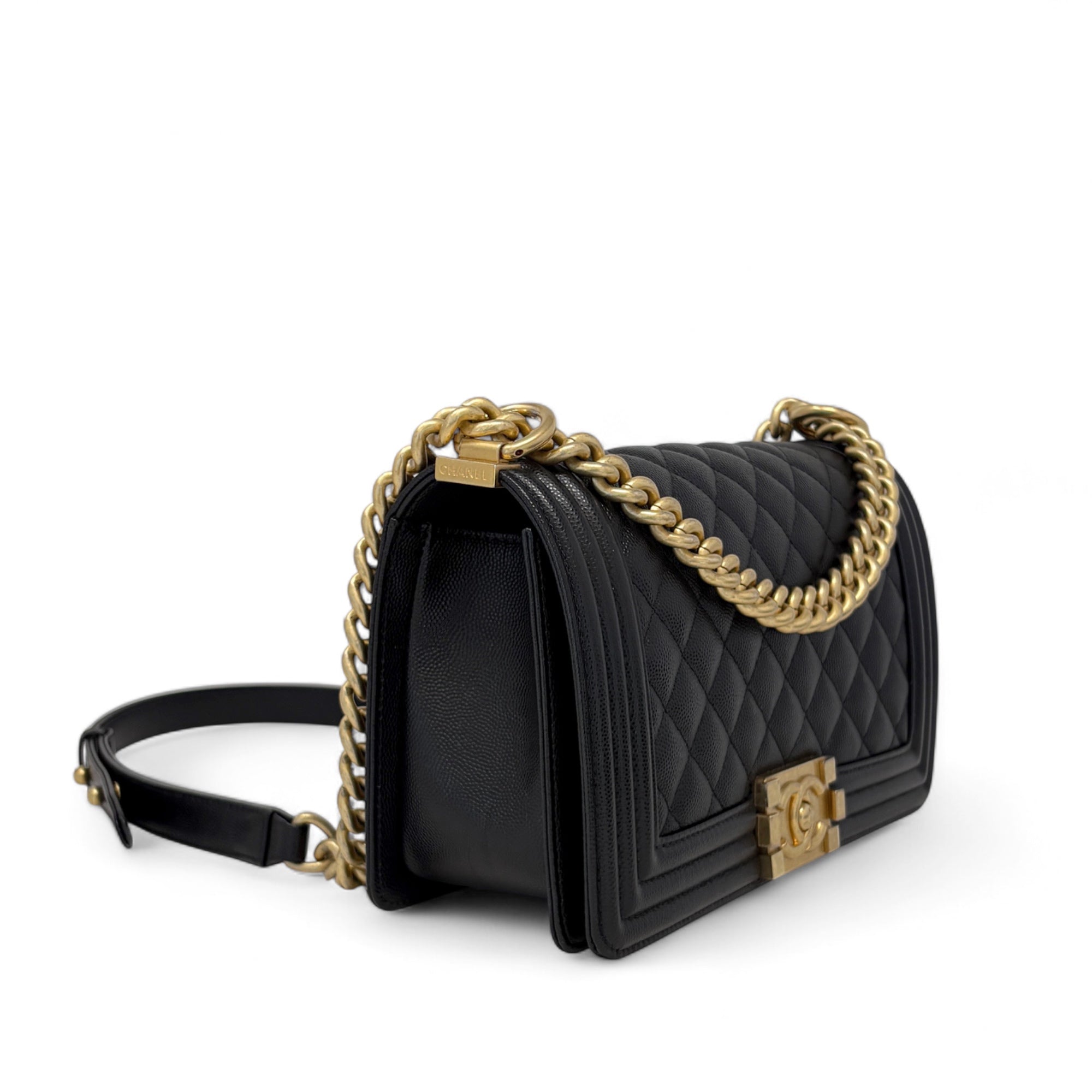 Chanel Black Medium Boy Bag - Luxury Designer Handbag for Women, Perfect for Parties, Dates & Everyday Use