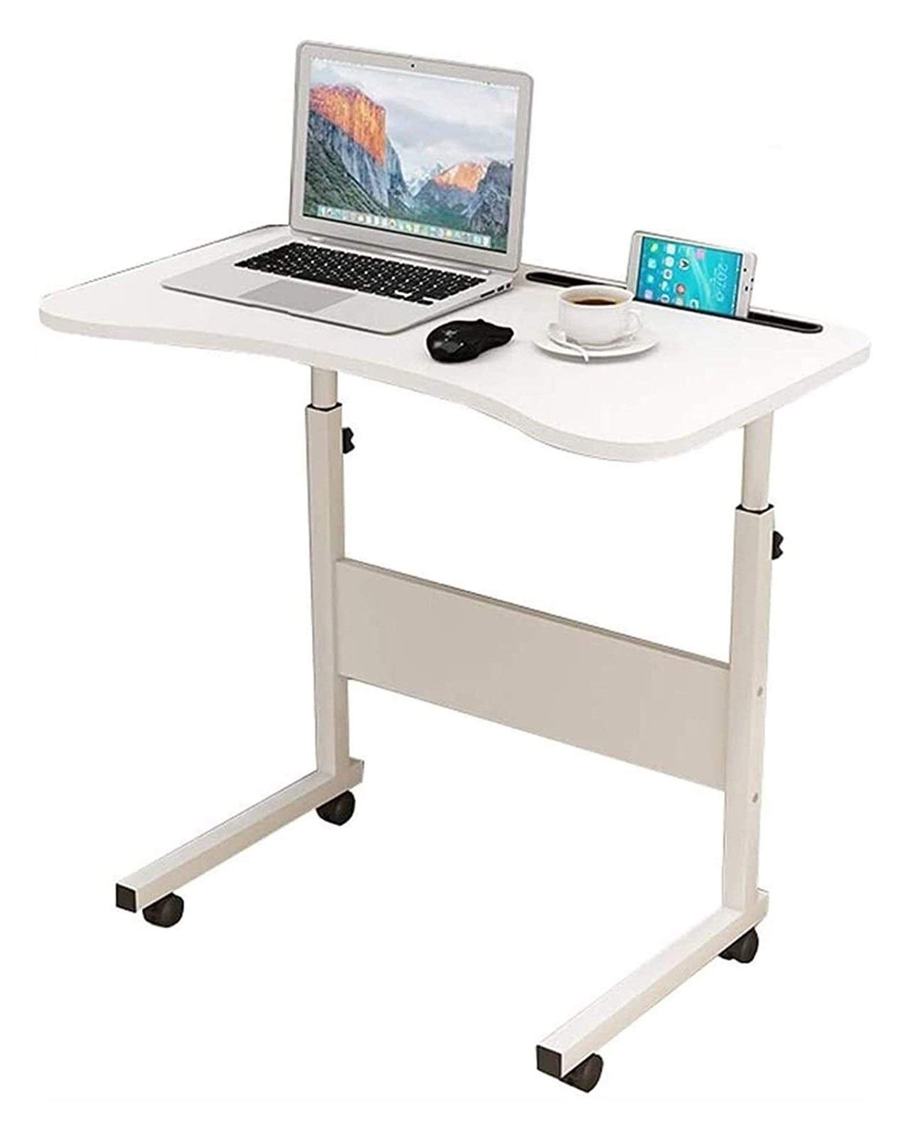 Adjustable Laptop Bed Tray Table with Phone & iPad Slot - Portable Standing Desk for Eating, Working, Studying - Perfect for Home, Office, Bedside Use