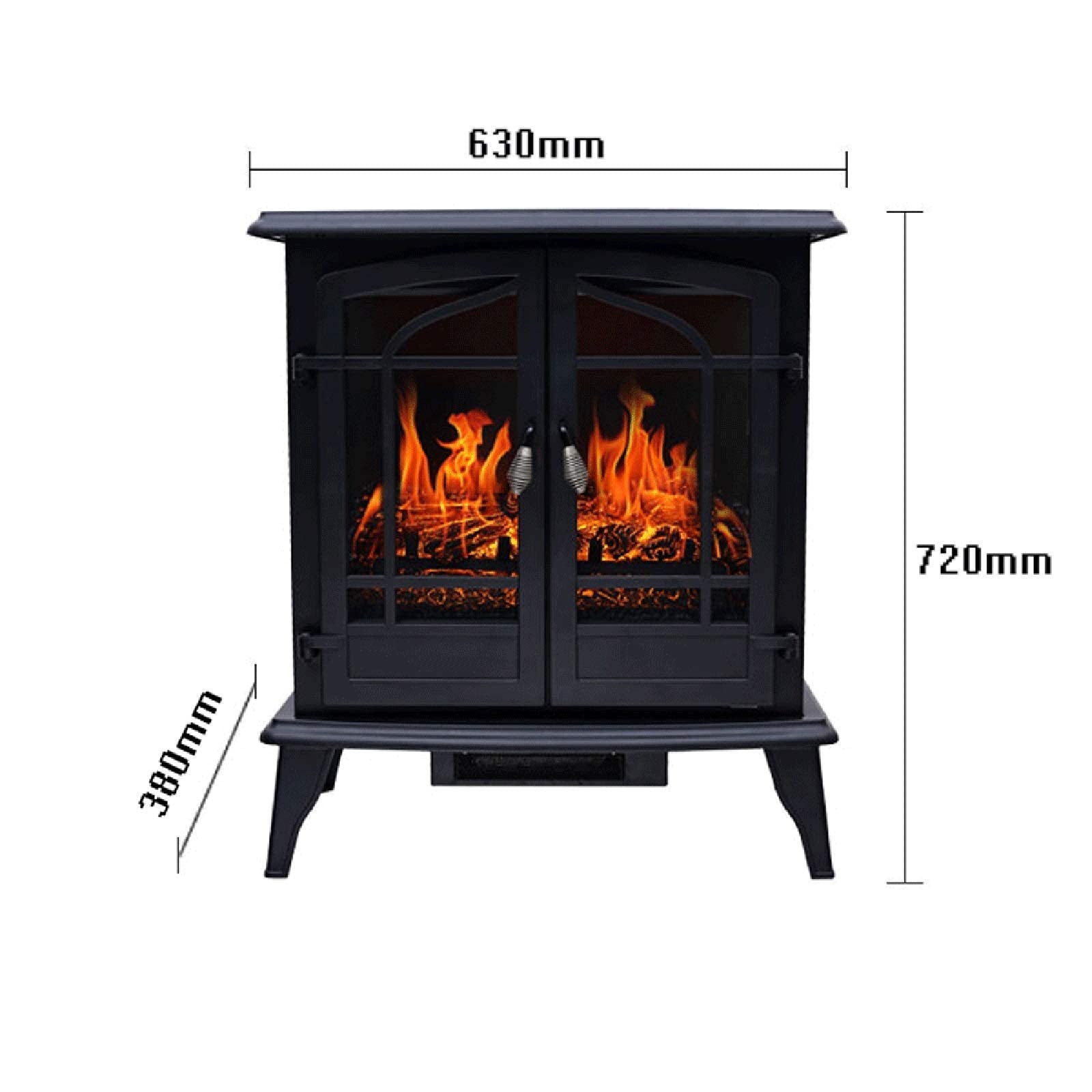 Wall-Mounted Electric Fireplace Heater with Adjustable Brightness & Temperature - Realistic Flame Effects & Overheat Protection - Perfect for Living Room, Bedroom & Office Warming Decor