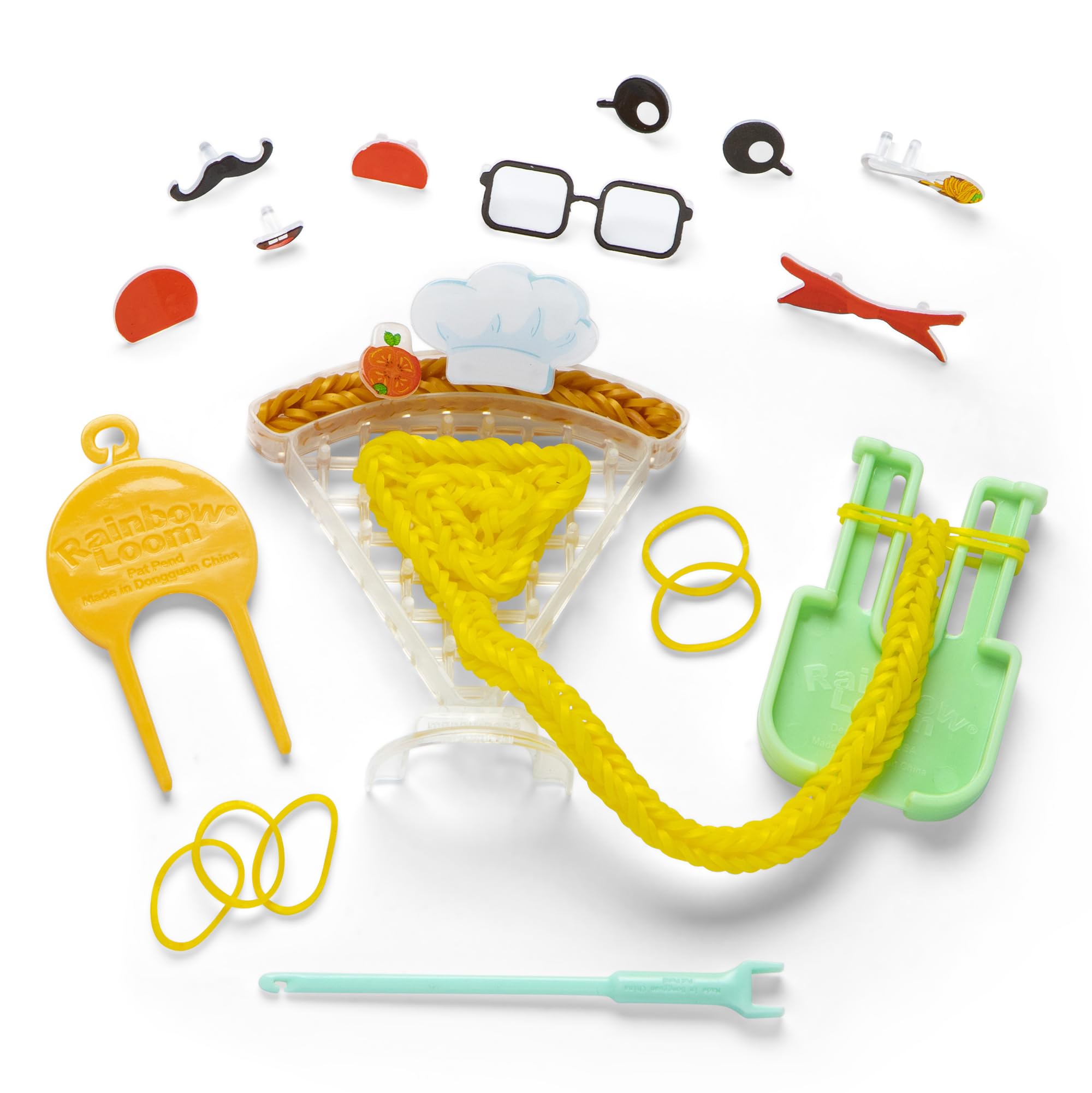 Rainbow Loom Loomies Food Figurines - 4 Character Rubber Band DIY Craft Kit - Make 4 Adorable Food Themed Characters - Perfect for Kids Parties, Creative Play & STEM Learning (Ages 7+)