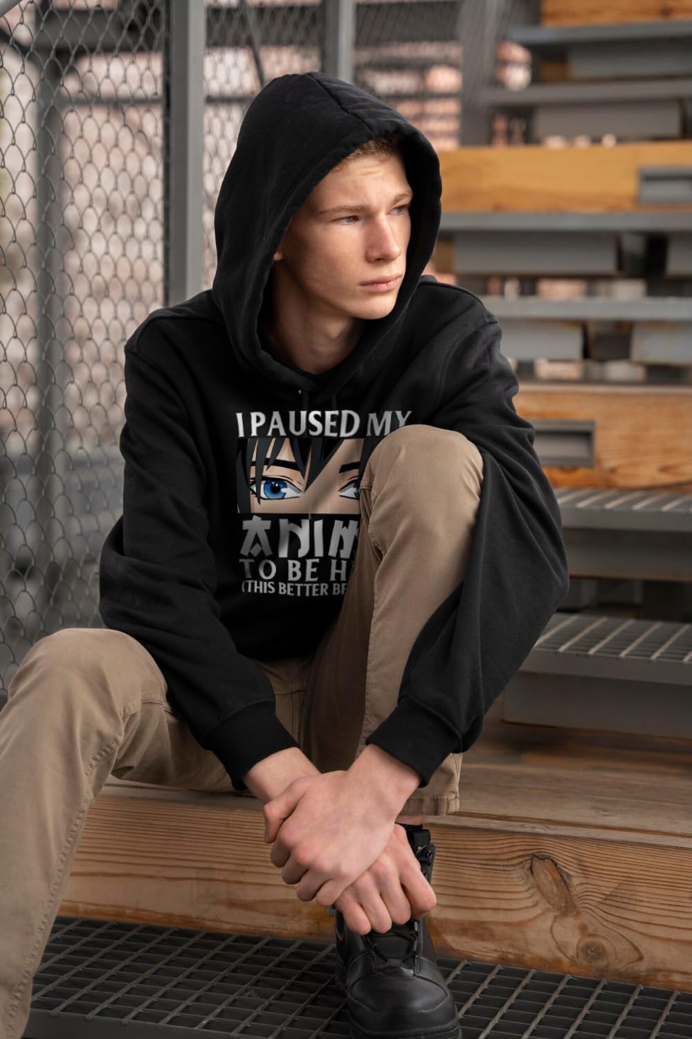 Anime Hoodie for Men & Teens - Casual Long Sleeve Sweatshirt for Cosplay & Streetwear