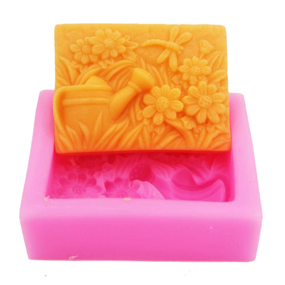 Longzang Flower Dragonfly Silicone Mold for DIY Soap Making, Candle Crafting & Resin Art – Handmade Soap Molds, Candle Molds & Resin Molds (S094) – Perfect for Home Decor, Wedding Favors & Gift Making