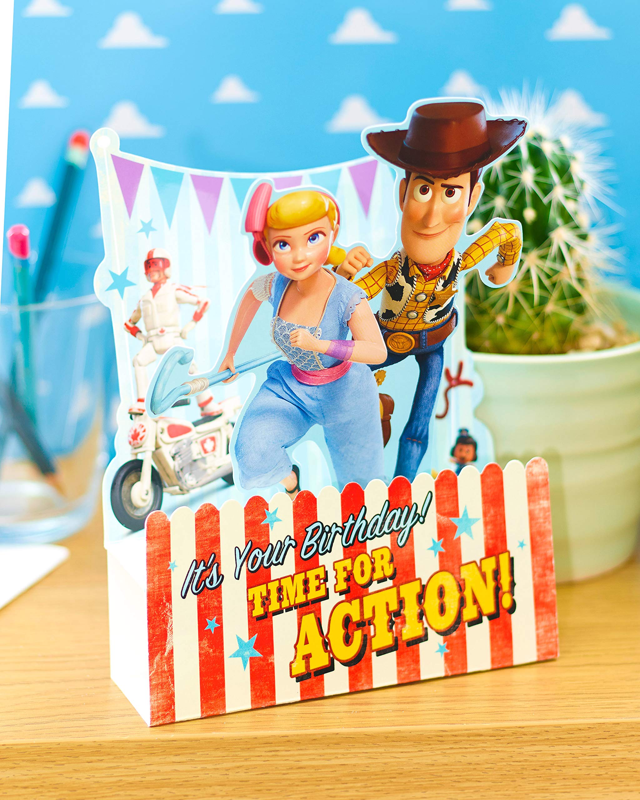 Disney Toy Story 4 Pop-Up Birthday Card for Kids - Woody Themed Greeting Card for Boys & Girls - Perfect Gift for Children's Birthday Parties & Celebrations