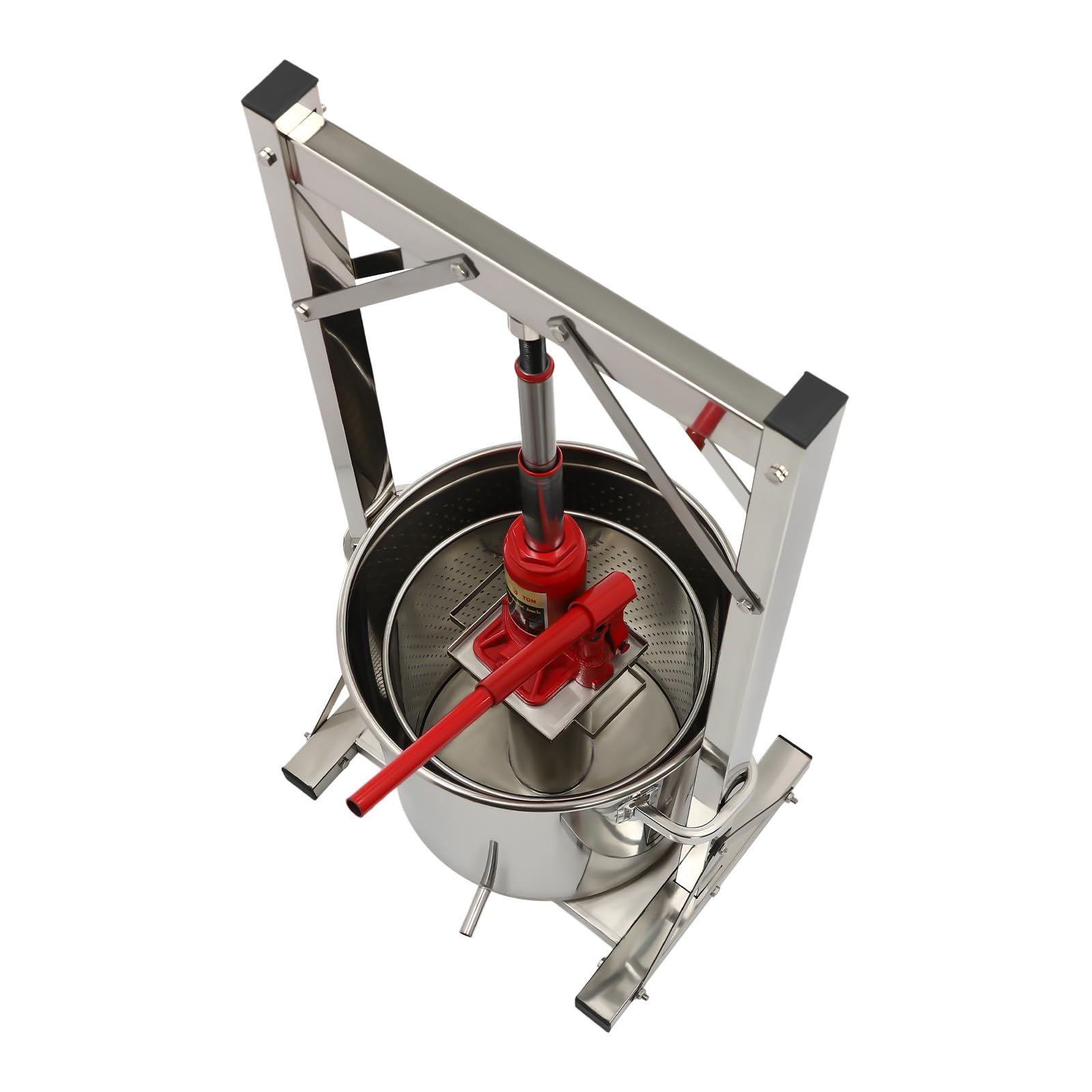 22L/5.8Gal Stainless Steel Manual Fruit Wine Press - Grape Cider, Honey & Chili Oil Pressing Equipment for Home Brewing & Cheese Making | Perfect for Winemaking, Farmhouse Kitchens & DIY Food Processing