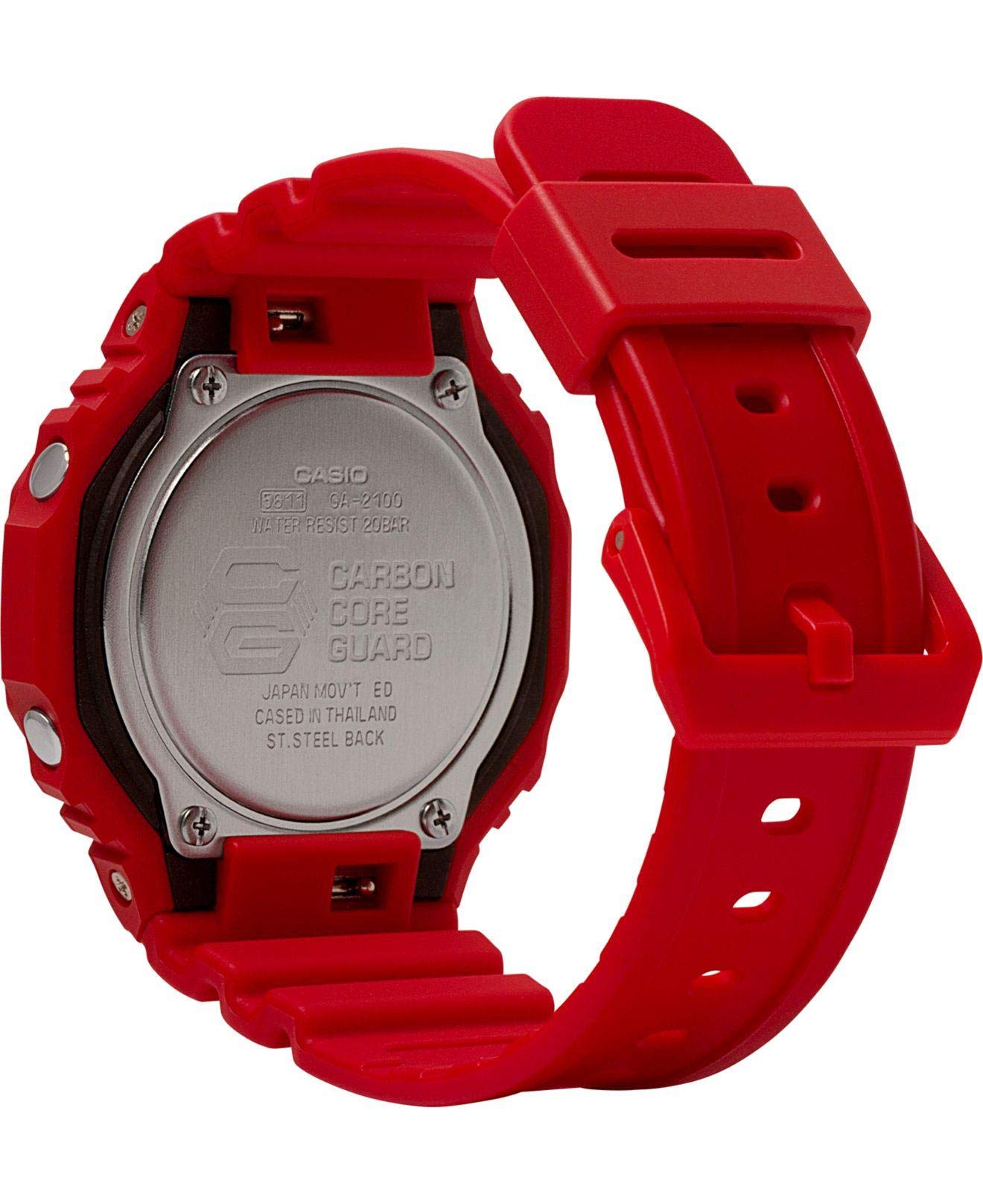 Casio GA-2100-4AER Men's Analog-Digital Quartz Watch with Resin Strap - Waterproof Sports Watch for Running, Hiking & Outdoor Activities