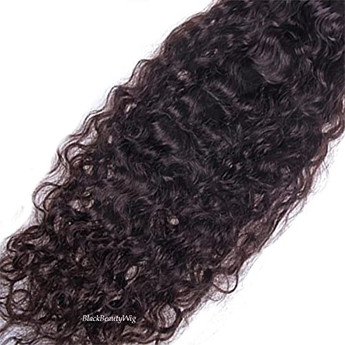 Brazilian Water Wave Human Hair Extensions - 100g 14inch 100 Strands Curly Micro Loop Ring Pre-Bonded Remy Hair with Micro Beads (Dark Brown #4) - Perfect for Daily Wear, Parties & Special Occasions