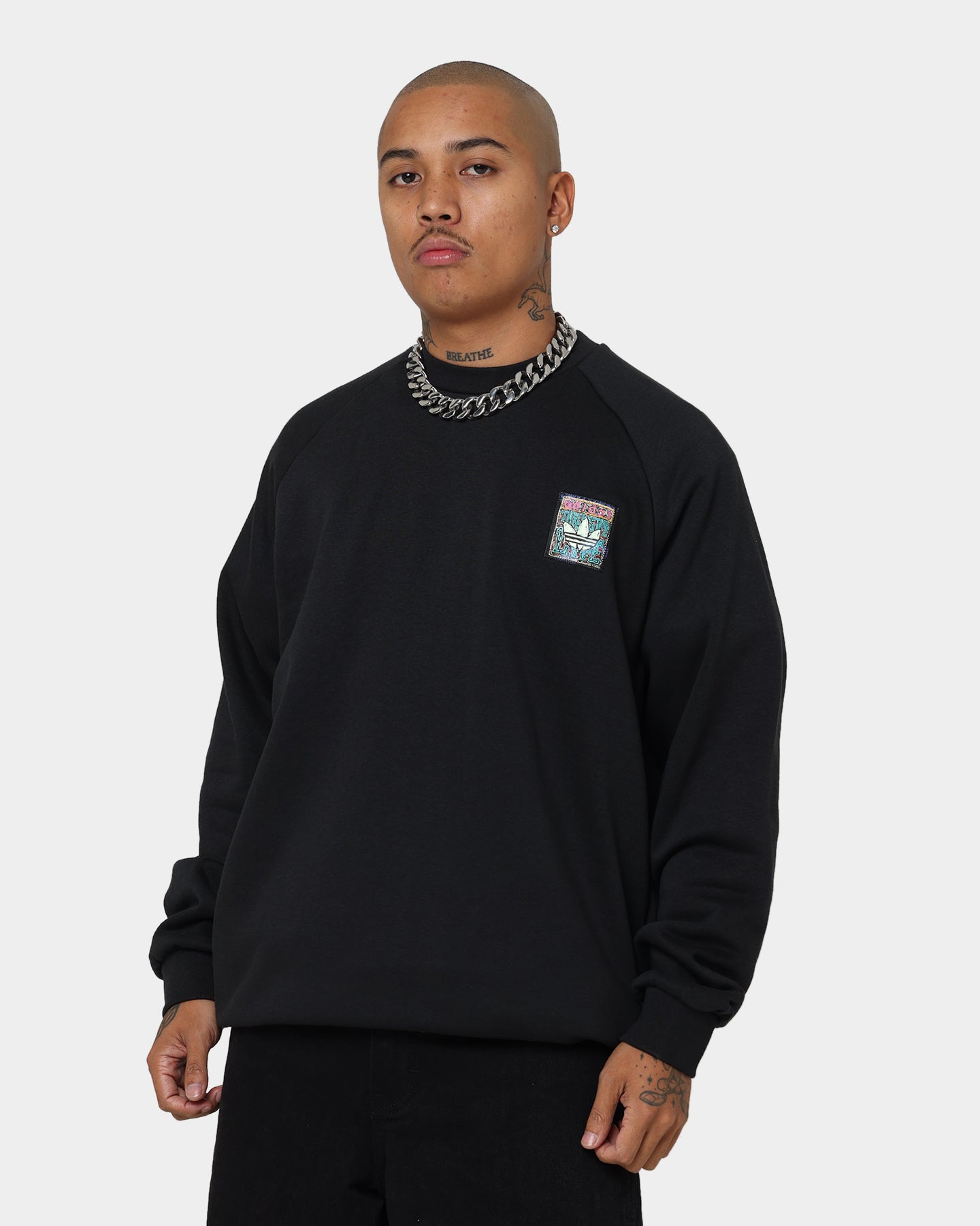 Adidas Originals Men's Black Sweatshirt | Casual Pullover Hoodie for Streetwear & Gym | Perfect for Everyday Wear & Sports