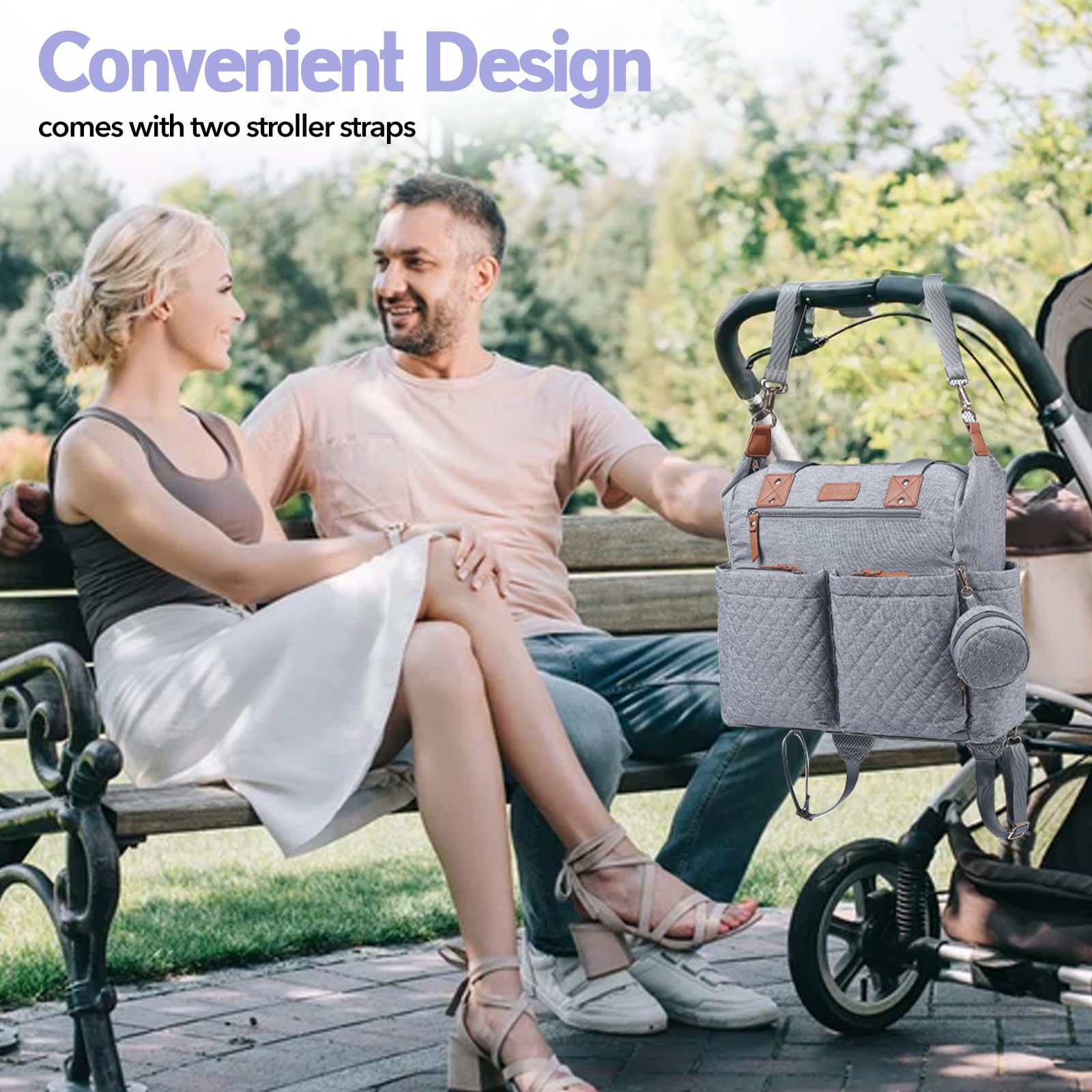 Large Capacity Diaper Bag Backpack for Women & Men - Waterproof Baby Tote with Pacifier Case & Changing Pad - Perfect Travel Diaper Bag for New Moms & Dads - Ideal for Daycare, Airport Travel & Family Outings