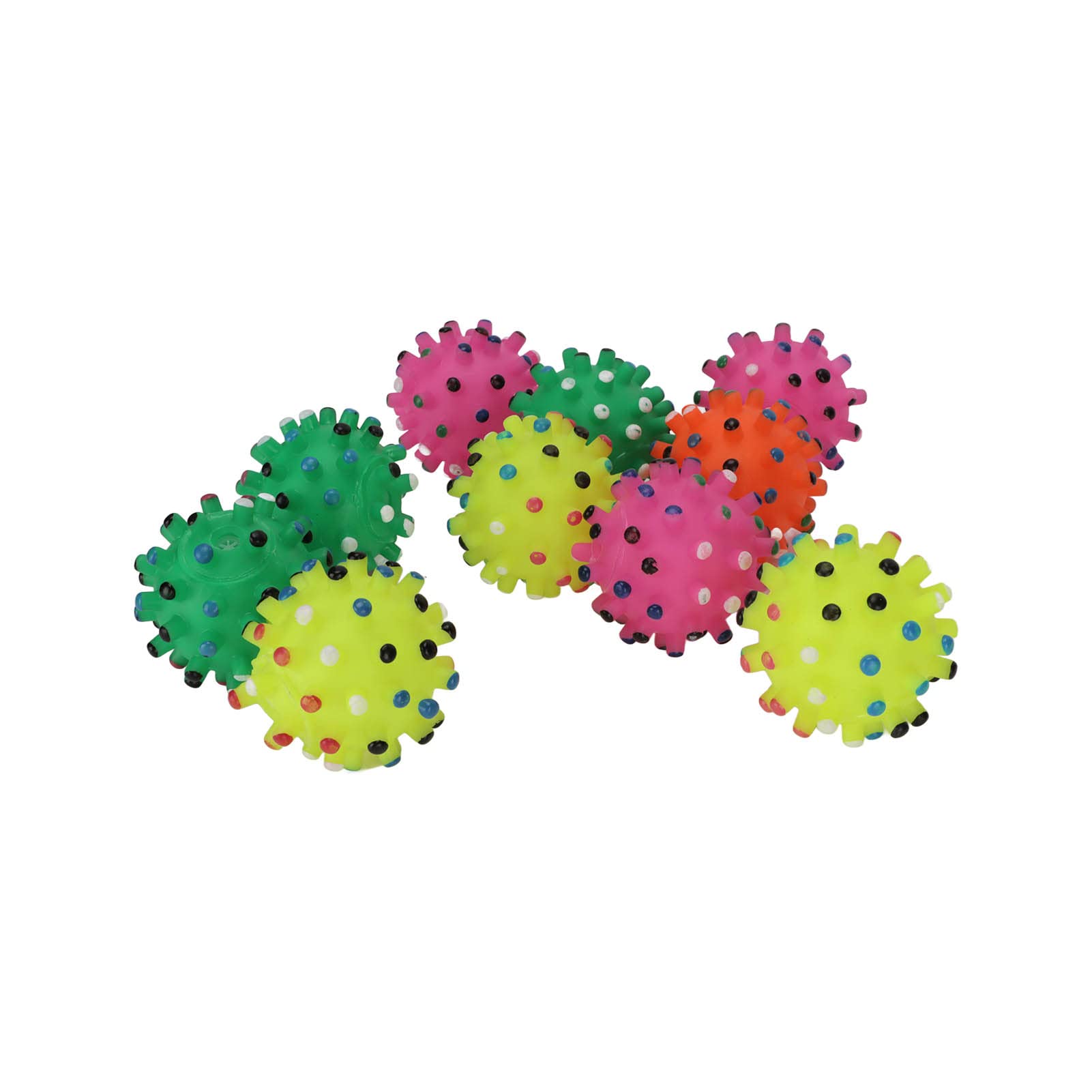 10Pcs Squeaky Chew Balls for Dogs - Soft Pet Chew Toys for Teeth Cleaning, Interactive Play in Yard, Pool or Park - Durable Dog Toys for Small & Medium Breeds - Perfect for Outdoor Fun & Dental Health