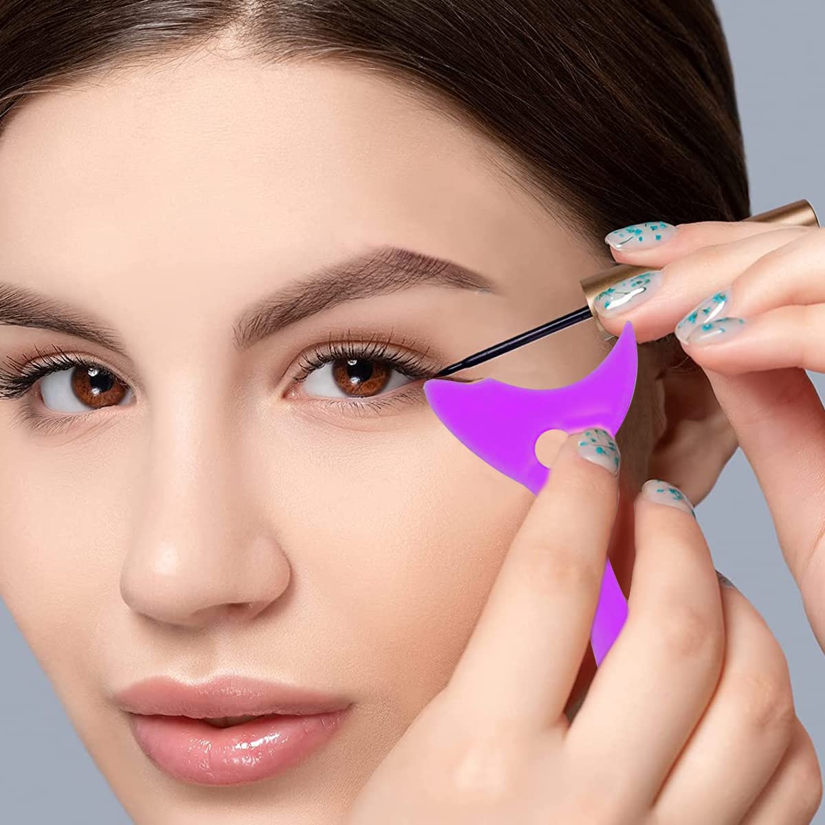 MAYCREATE® 3-in-1 Silicone Mascara Shield & Eyeliner Applicator - Reusable Detachable Eyelash Guard for Perfect Makeup Application | Ideal for Home, Travel & Professional Makeup Artists