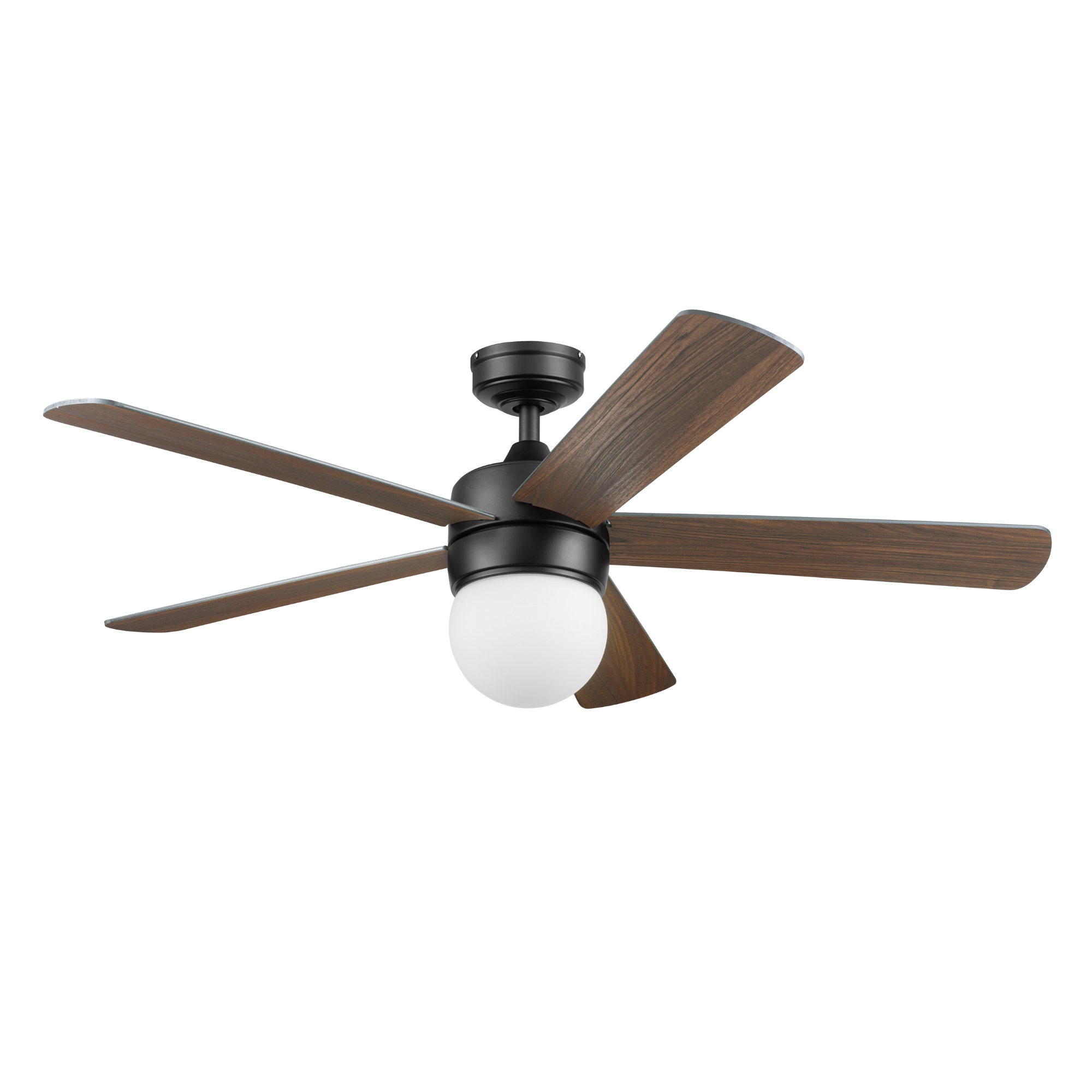 52 Inch Ardrey Kell Matte Black Ceiling Fan with Remote Control - Quiet, Energy Efficient for Bedroom, Living Room & Outdoor Use