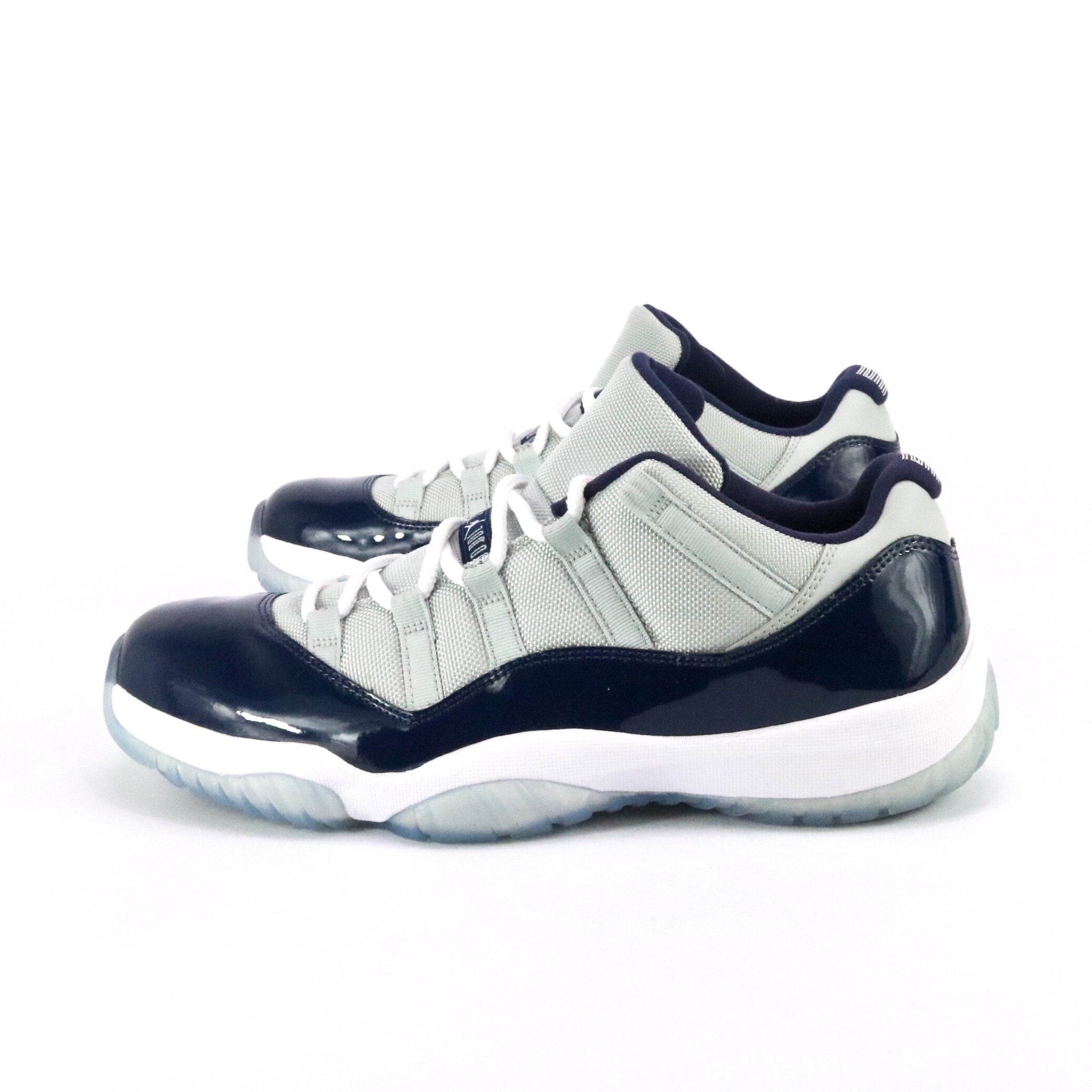 Air Jordan 11 Retro Low Sneakers - Georgetown Grey/Mist White/Midnight Navy - Men's Basketball Shoes for Casual Wear & Street Style