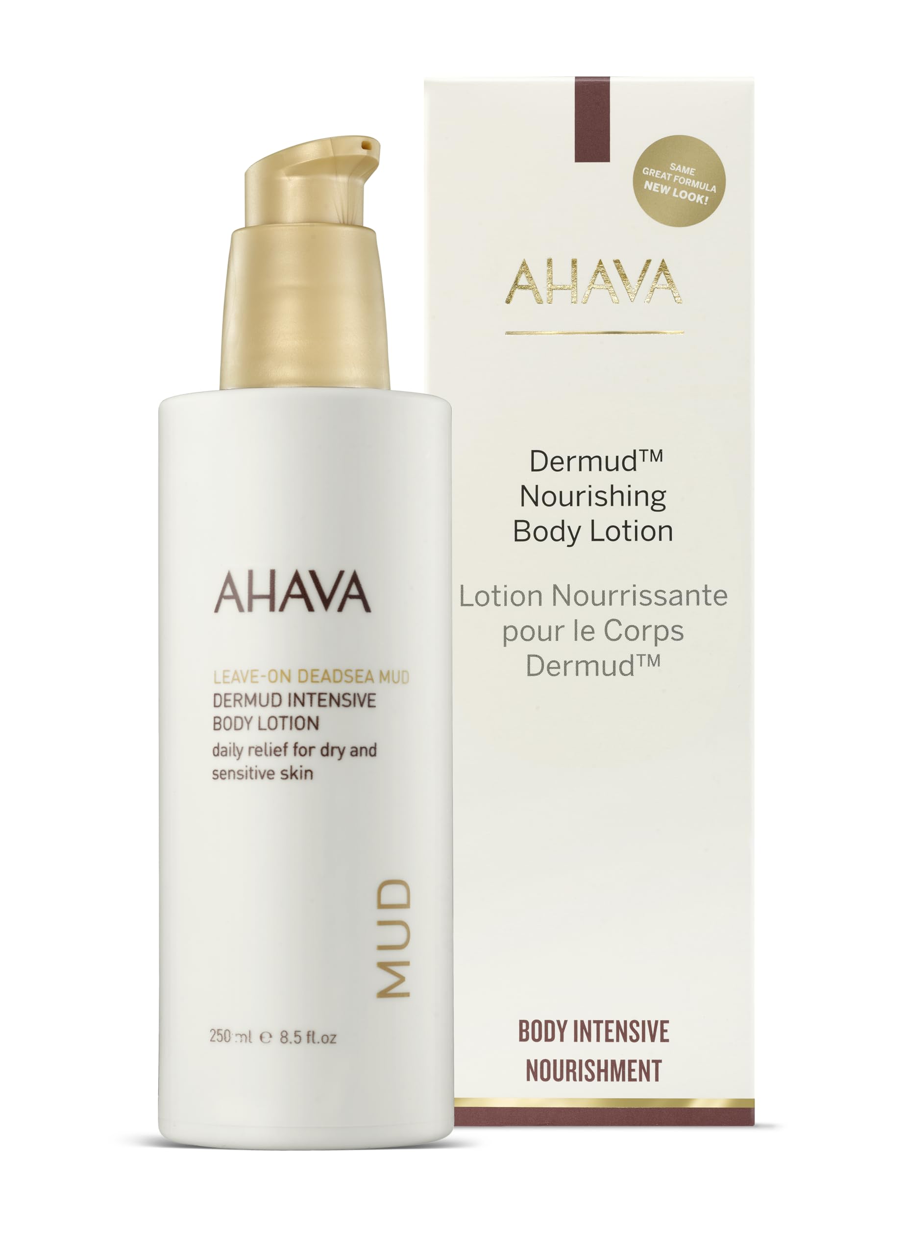 Ahava Dermud Intensive Body Lotion 250ml - Ultra Hydrating Moisturizer for Dry Skin | Dermatologist Recommended | Perfect for Daily Use & After Shower Care