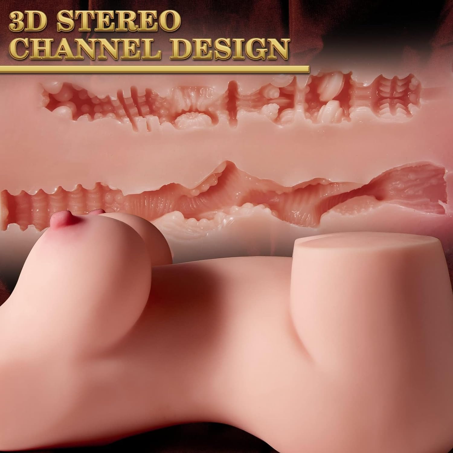 Realistic Mini Love Doll for Men - Lifelike Adult Torso with Big Breasts, Vagina & Tight Anus | 9.5LB Portable Masturbation Toy for Discreet Pleasure - Perfect for Solo Play, Stress Relief & Private Collection (Pocket Pussy & Anal Toy Included)