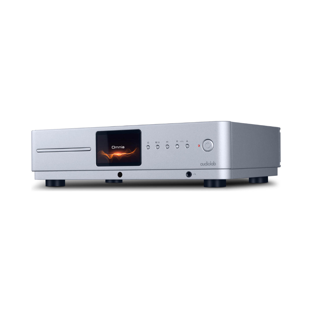 Audiolab Omnia Silver Stereo Integrated Amplifier with Built-in CD Player, DAC, WiFi & Bluetooth – Perfect for Home Audio Systems & Hi-Fi Enthusiasts