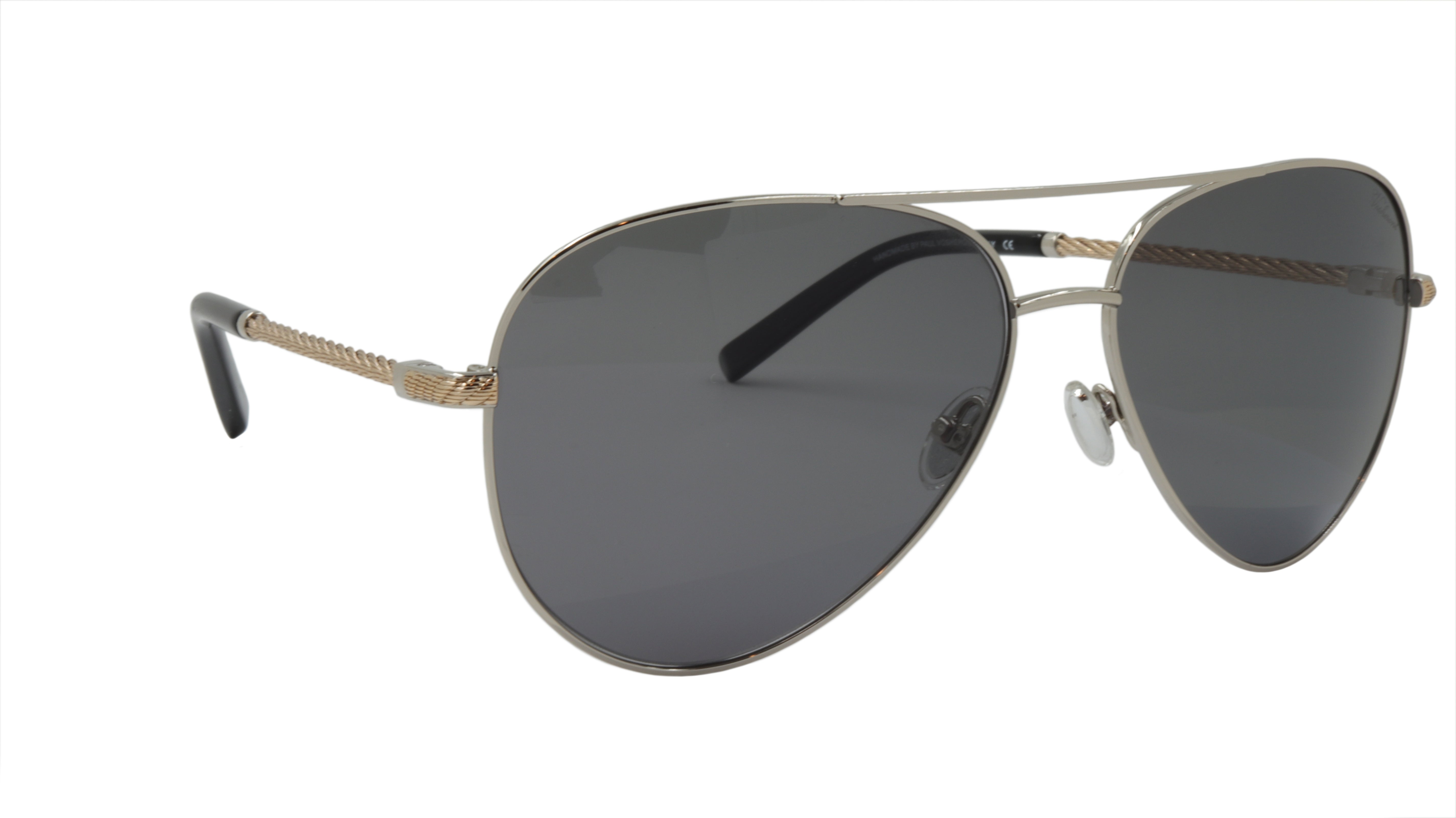 Paul Vosheront Polarized Sunglasses - Gold Plated Metal & Acetate Frame - UV Protection - Italian Made PV602S C2 - Perfect for Driving, Beach & Outdoor Activities
