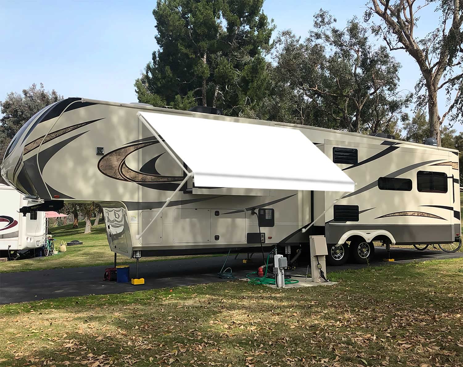 Heavy-Duty RV Awning Replacement Fabric - 11'3