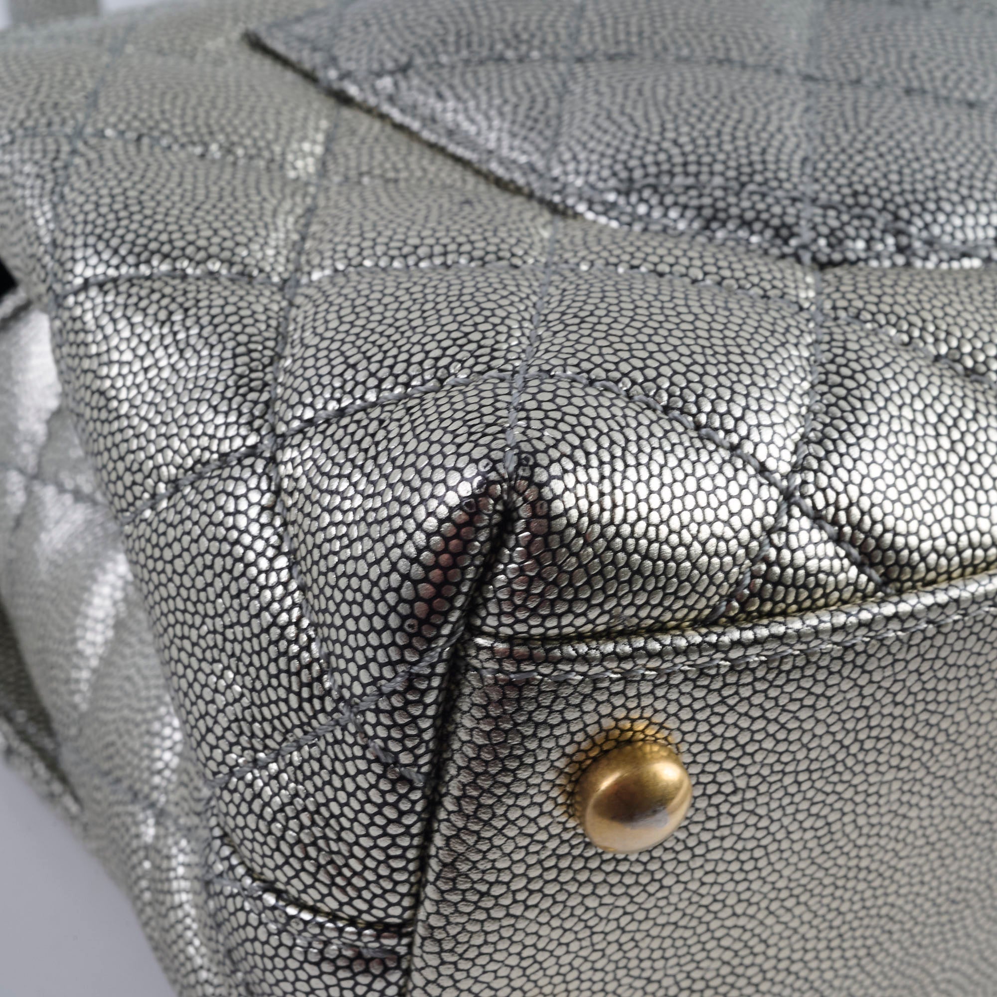 Chanel Small Coco Handle Bag in Metallic Silver - 28 Series Luxury Crossbody Purse for Women | Perfect for Evening Events, Parties & Special Occasions