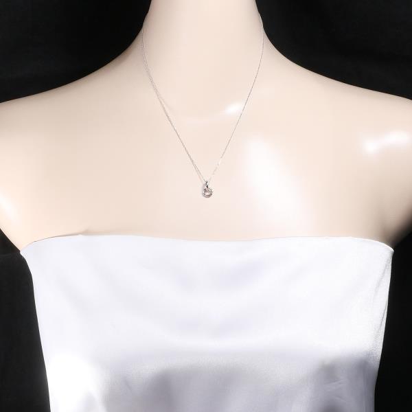 4℃ K10 White Gold Plated Necklace with Synthetic Stone - Elegant Jewelry for Women, Perfect for Parties, Weddings & Gifts