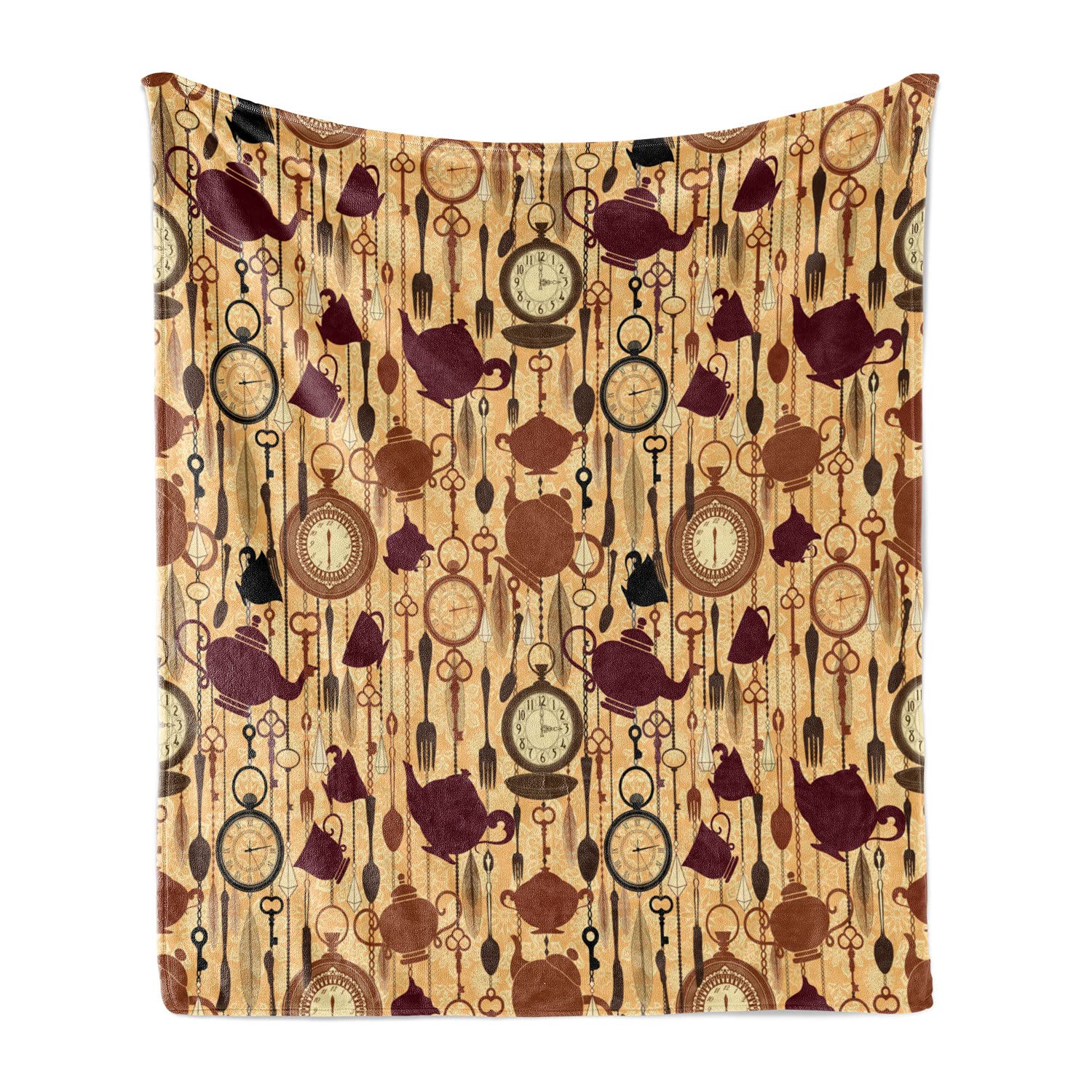 Ambesonne Victorian Style Tea Party Throw Blanket - 70