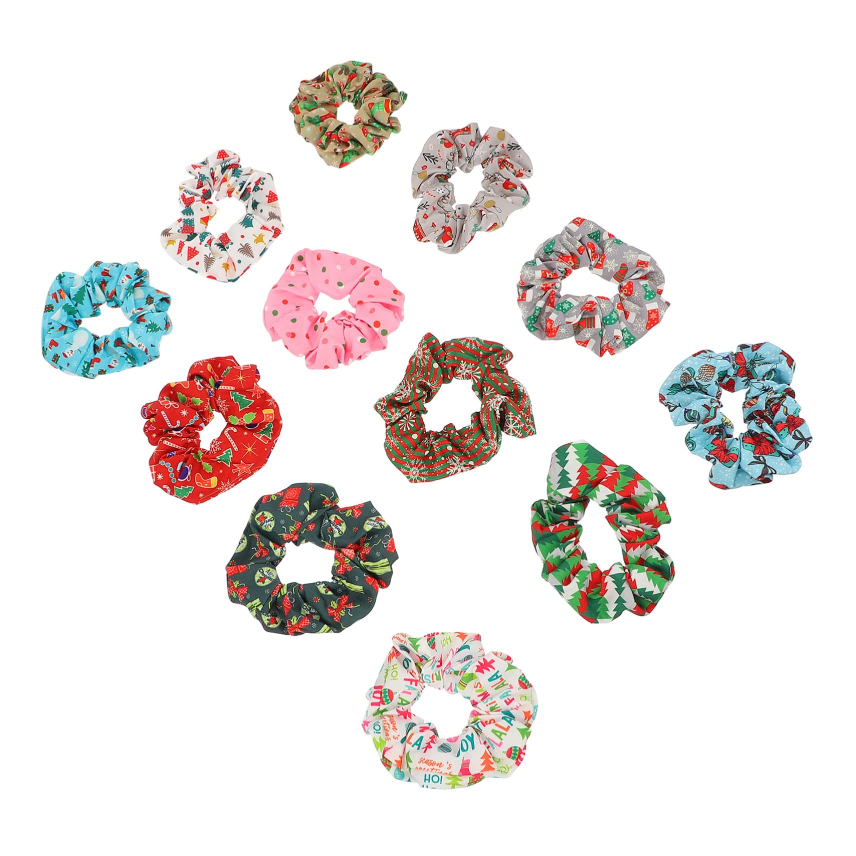 12pcs Minkissy Satin Hair Ties for Women - Stretchy Scrunchies, Hair Rings & Bands - Christmas Holiday Hair Accessories - Perfect for Gifts, Parties & Everyday Use