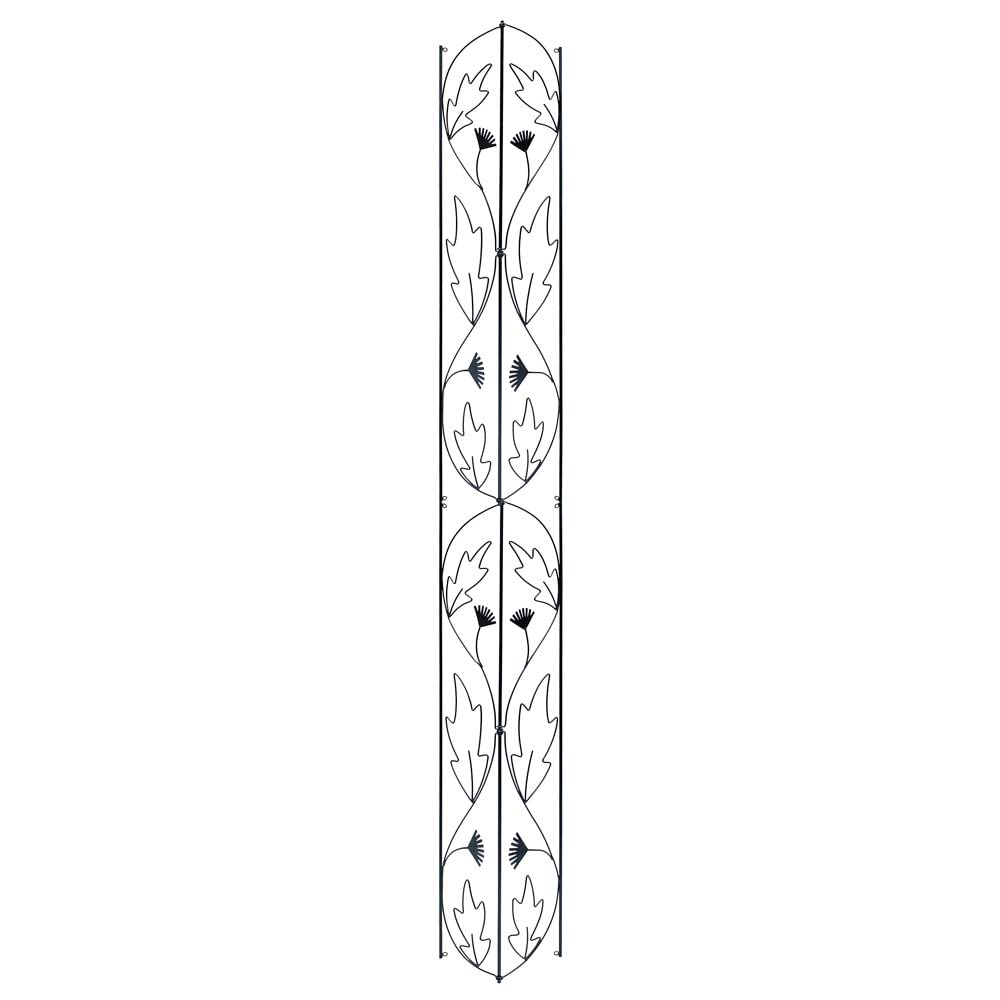 Black Downspout Trellis for Garden - Durable Metal Vine Support for Climbing Plants, Flowers & Vegetables - Perfect for Outdoor Decor, Fence & Wall Enhancement