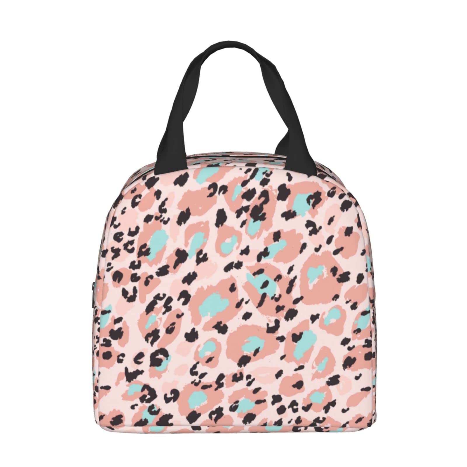 Leopard Print Insulated Lunch Box - Reusable Lunch Bag for Women & Men, Perfect for Office, Camping, Hiking, Picnics, Beach & Travel | Keep Food Fresh for Work, School or Outdoor Adventures