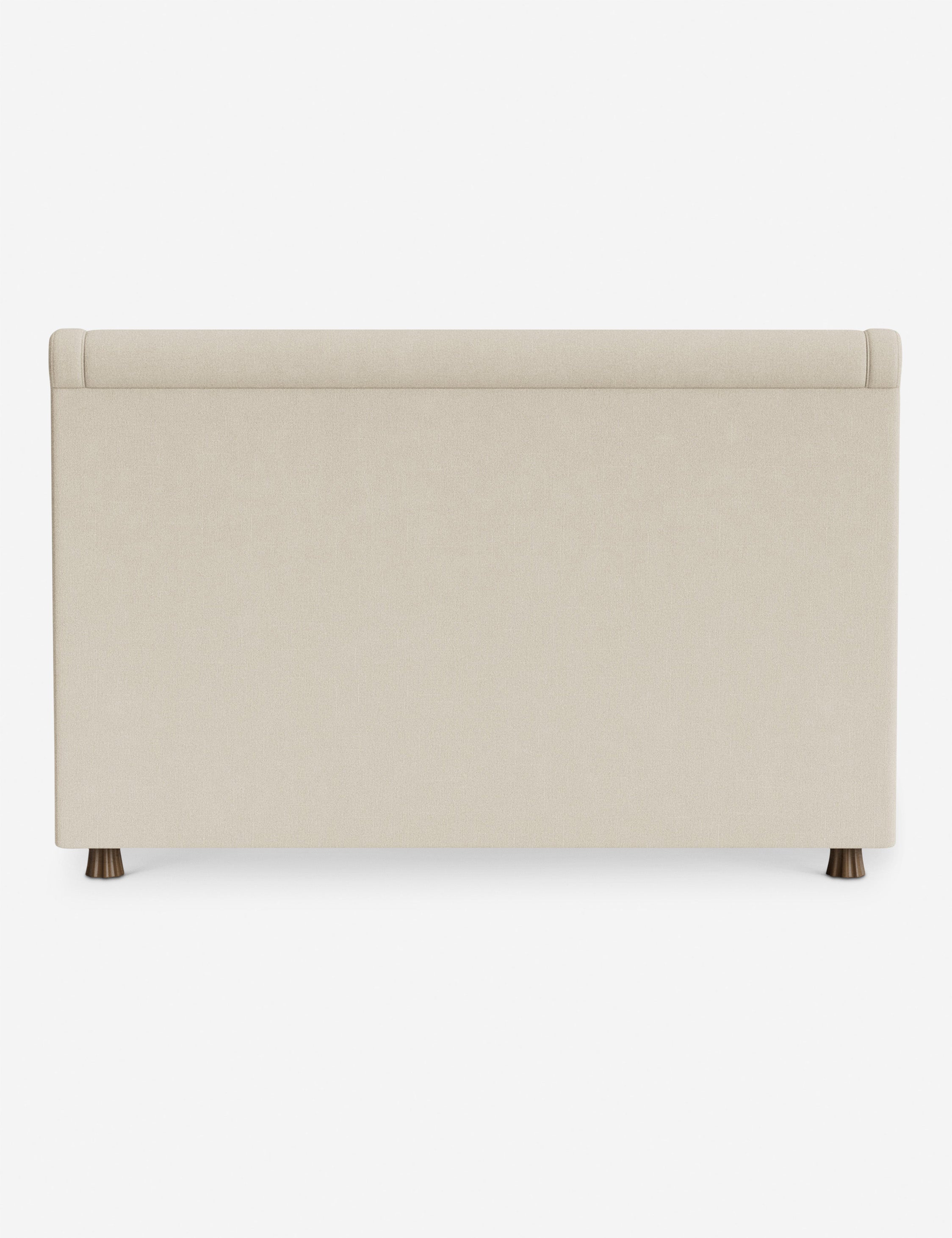 DOMINIQUE Platform Bed Frame by DISC Interiors - Modern Minimalist Wooden Bed with Upholstered Headboard | Perfect for Master Bedroom, Guest Room & Loft Apartments