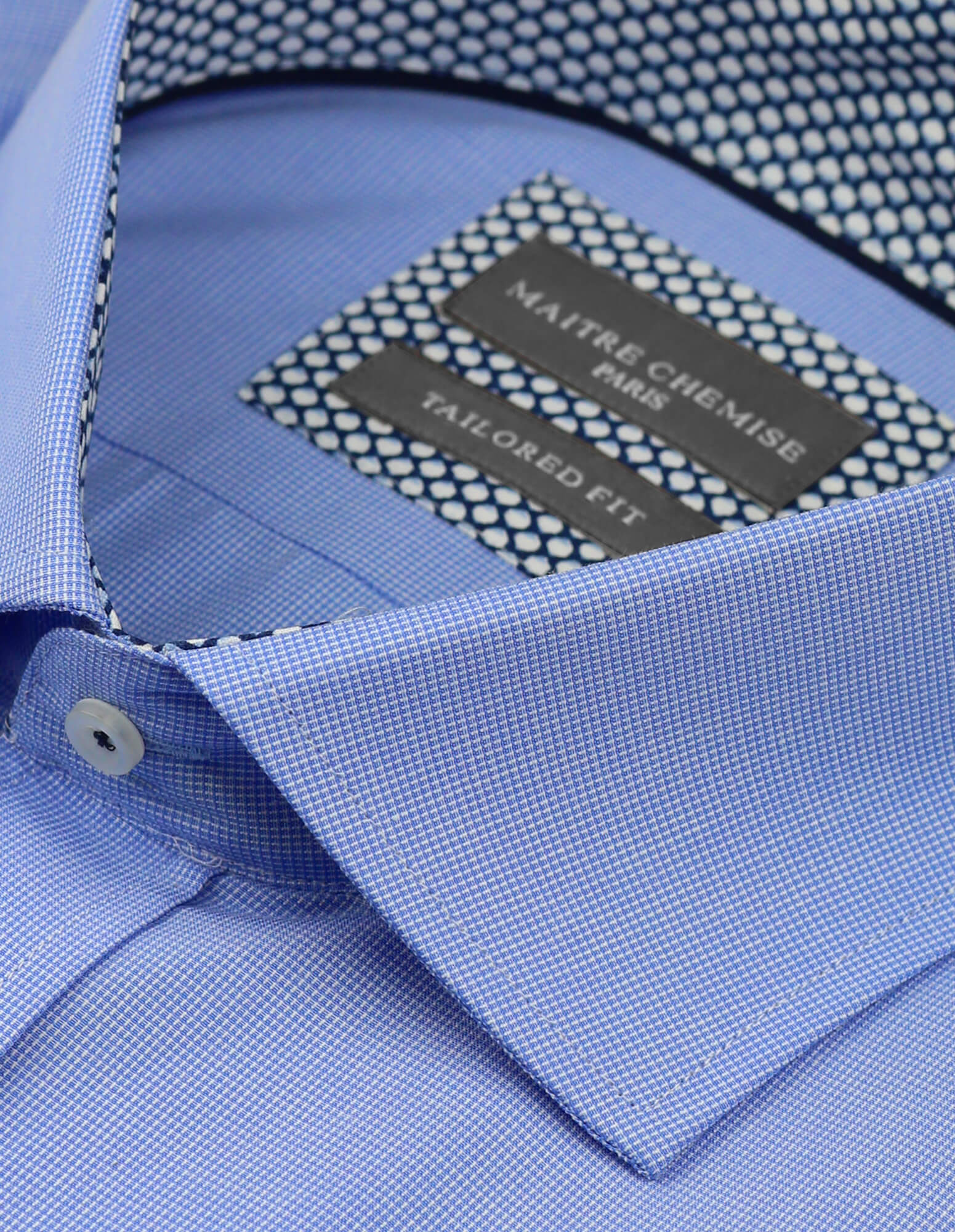 Maitre Chemise Rouen Textured Casual Shirt for Men - Premium Sky Blue Button Down Shirt | Office Wear, Business Casual & Weekend Outfits