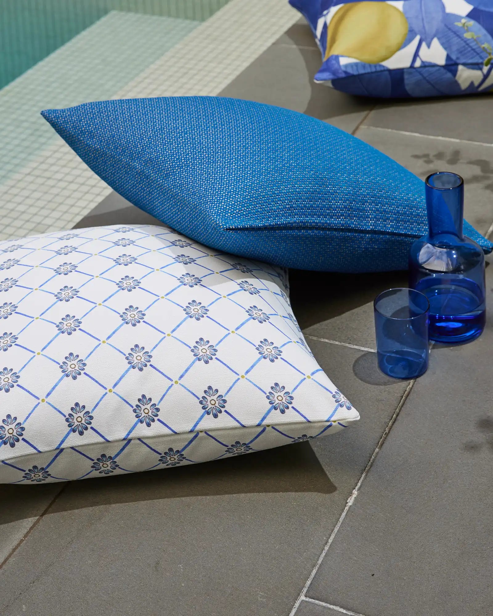 Elba Cushion Ocean - Premium Waterproof Outdoor Seat Cushion for Patio, Poolside, Boat & Beach - Comfortable & Durable Furniture Accessory