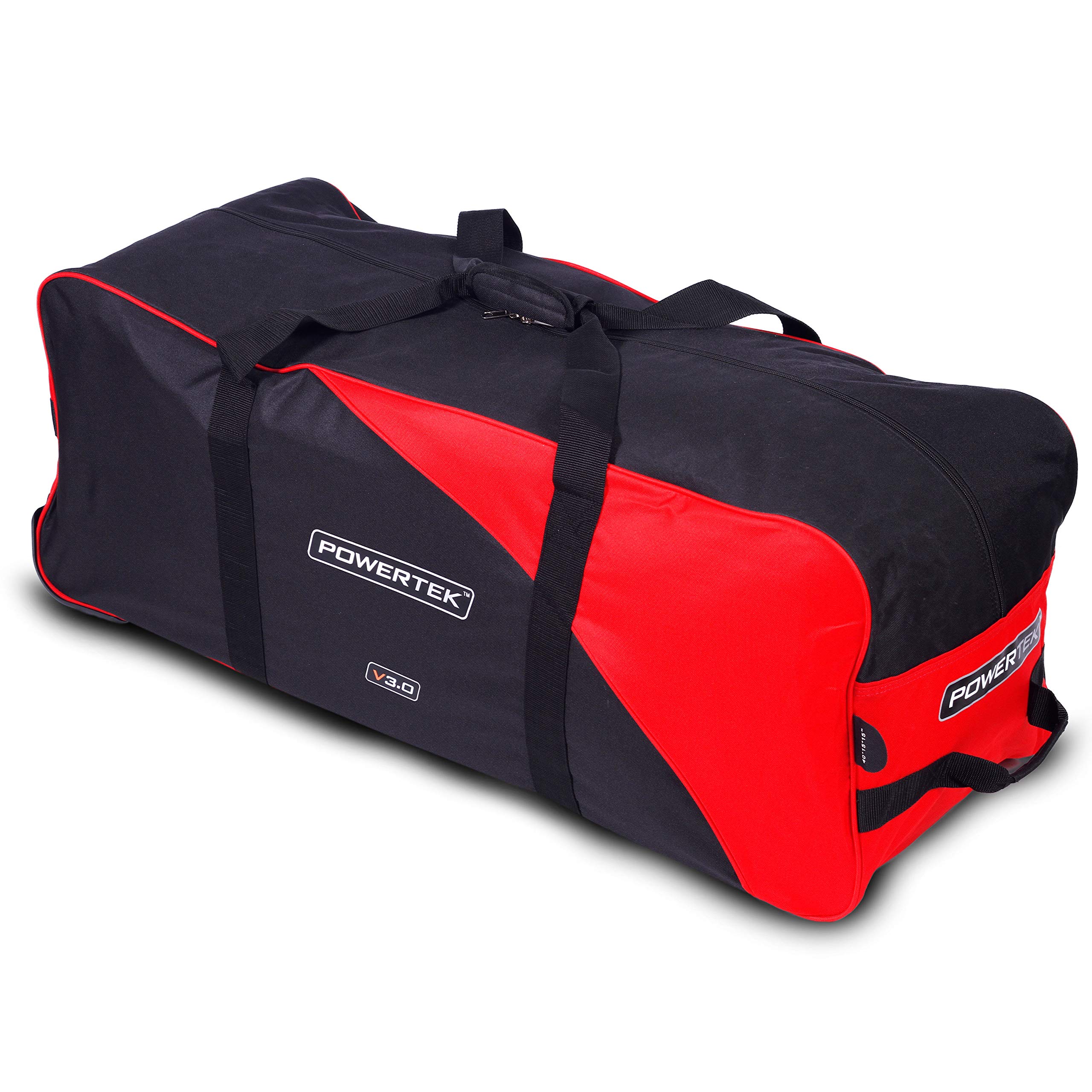 V3.0 Basic Wheels Hockey Bag Red - Durable Hockey Gear Bag with Smooth Rolling Wheels for Easy Transport - Perfect for Hockey Practice, Games, and Travel