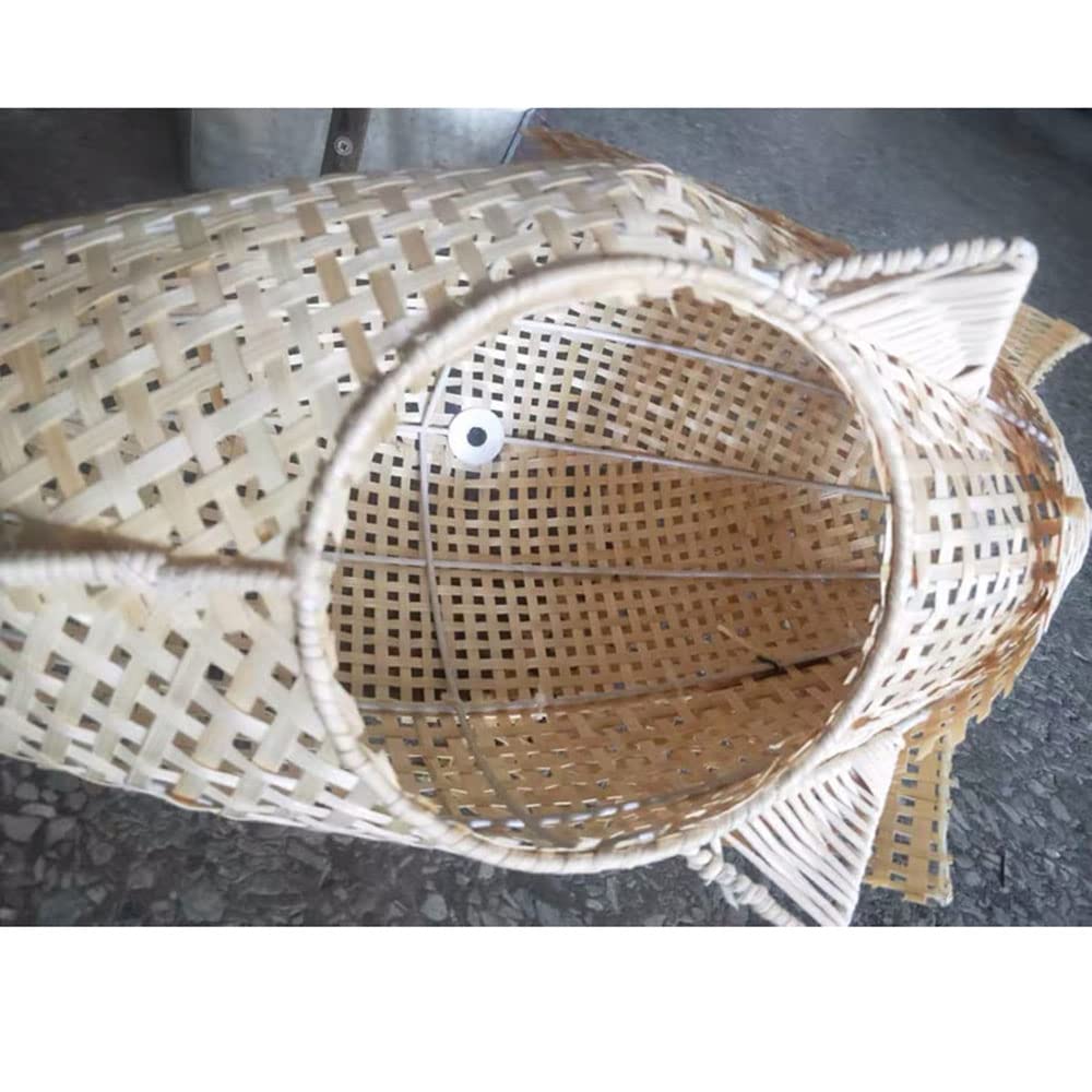 Bohemian Wicker Pendant Light - Tropical Bamboo Chandelier for Cafe, Bar & Restaurant - Industrial Ceiling Lighting Fixture with Woven Lampshade - Perfect for Coffee Shops, Tea Rooms & Bedroom Decor