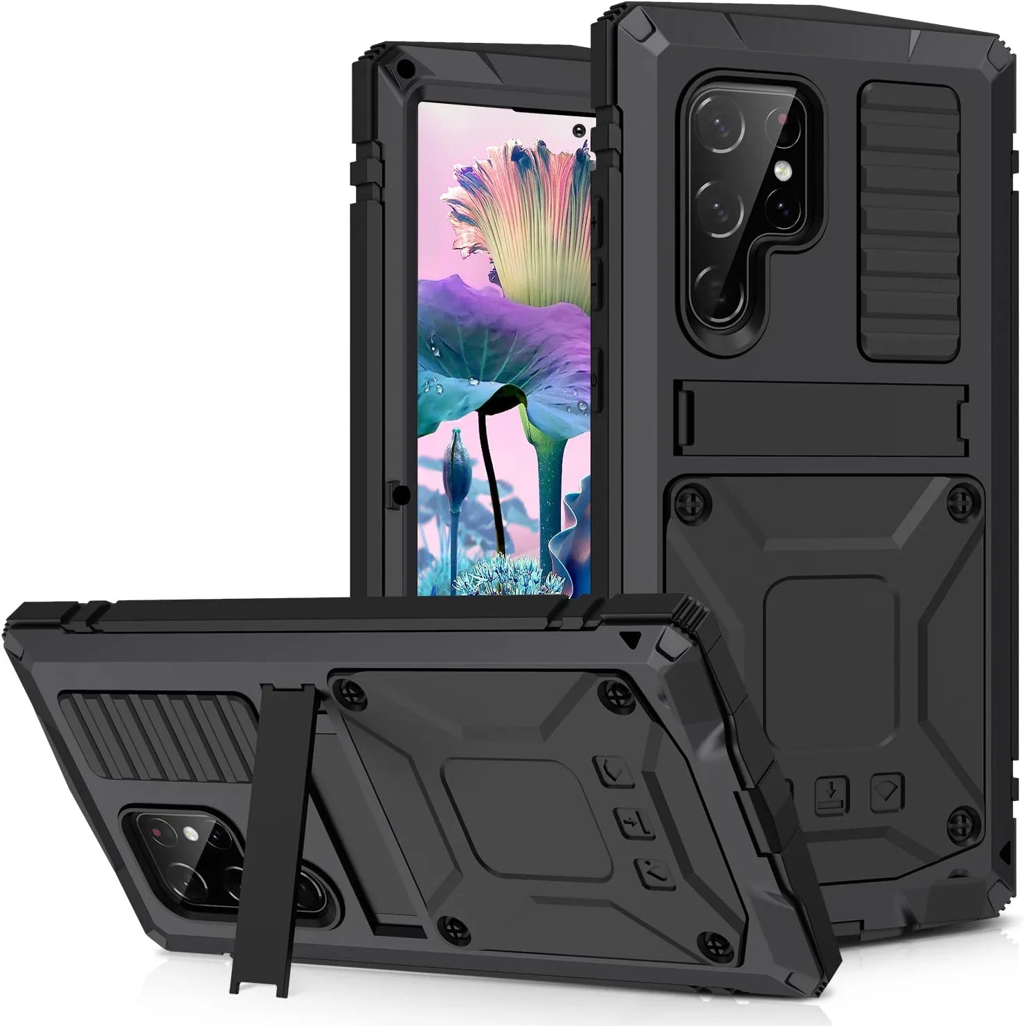 Samsung Galaxy S23 Ultra Aluminum Metal Case with Gorilla Glass Protection - Durable & Slim Design for Everyday Use, Travel, and Outdoor Activities